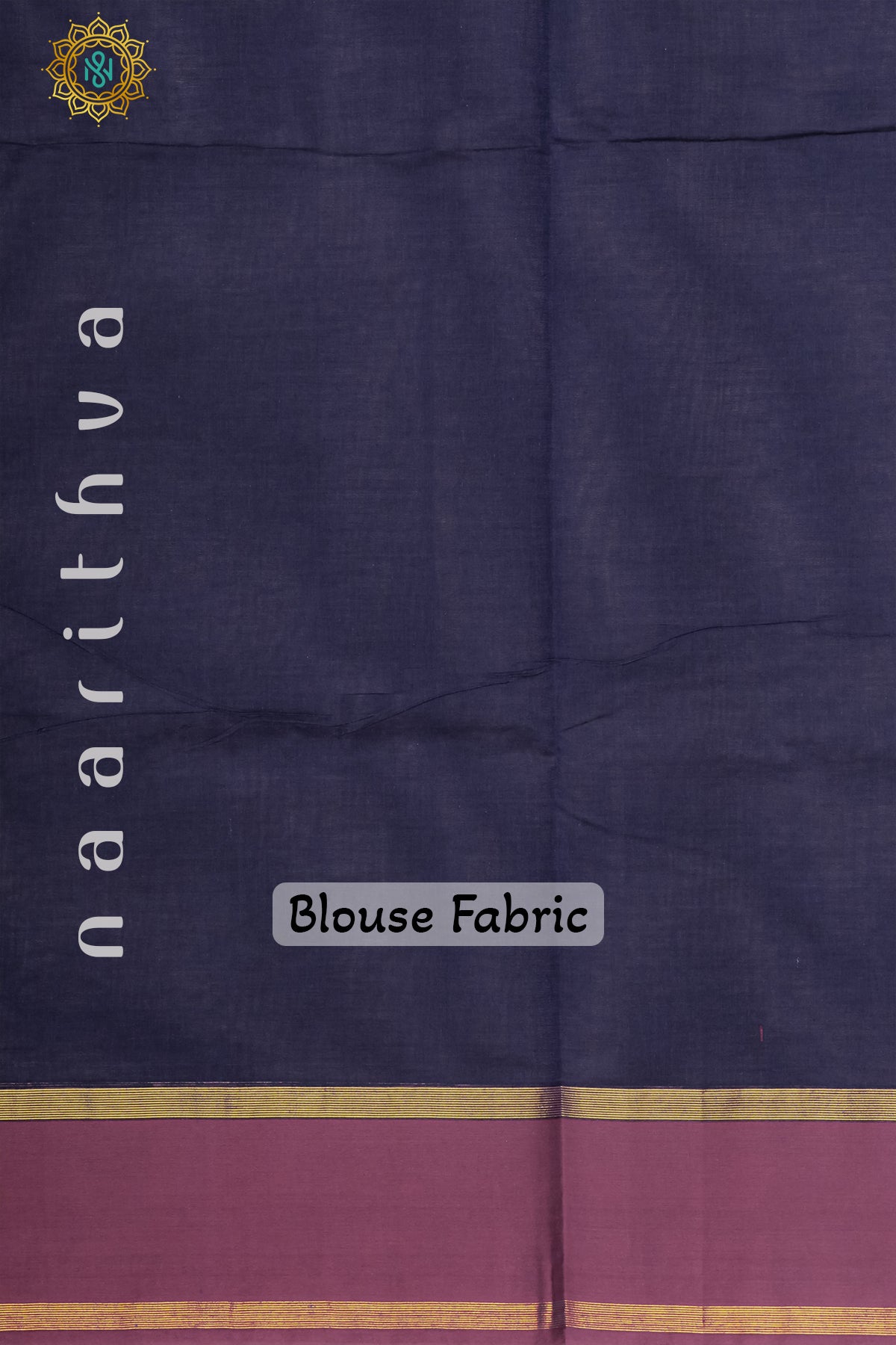 NAVY BLUE WITH MAGENTA - SILK COTTON