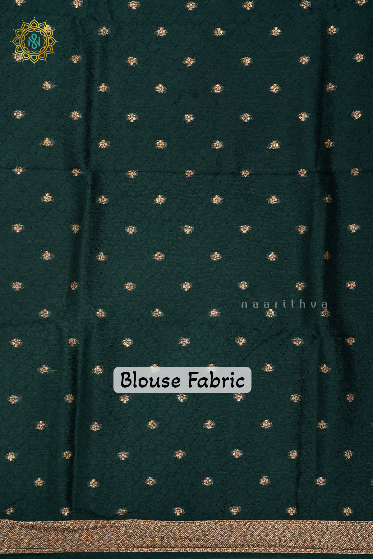 BOTTLE GREEN - SEMI TUSSAR SILK