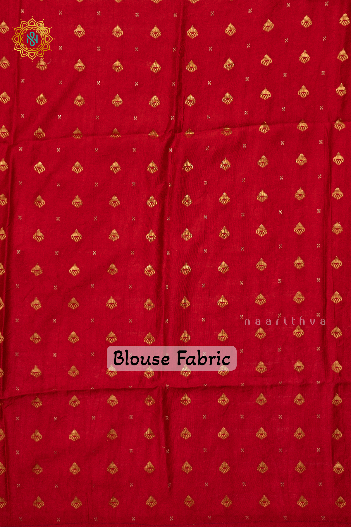 OFF WHITE WITH RED - SEMI CREPE SILK