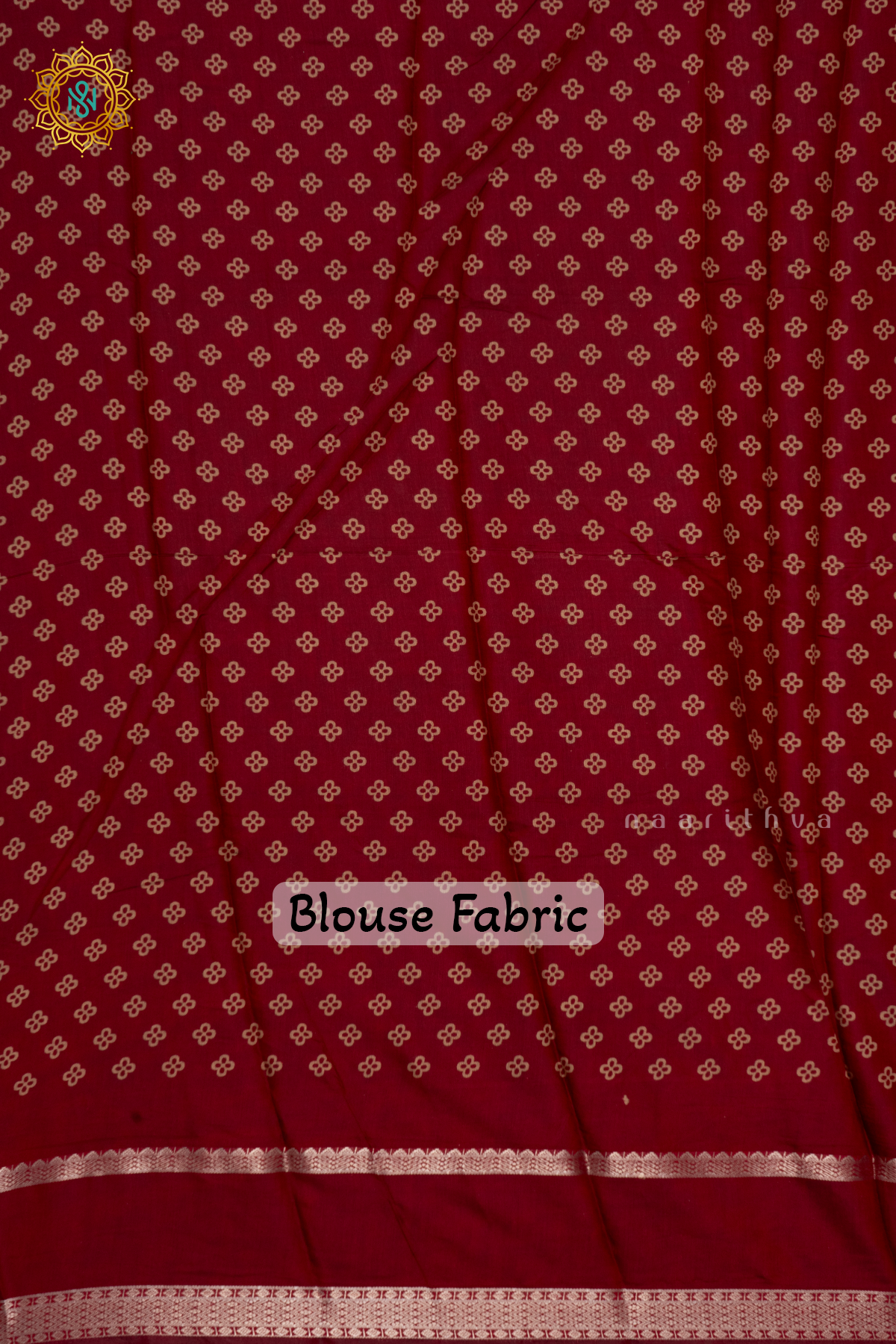 GREEN WITH MAROON - SOFT COTTON