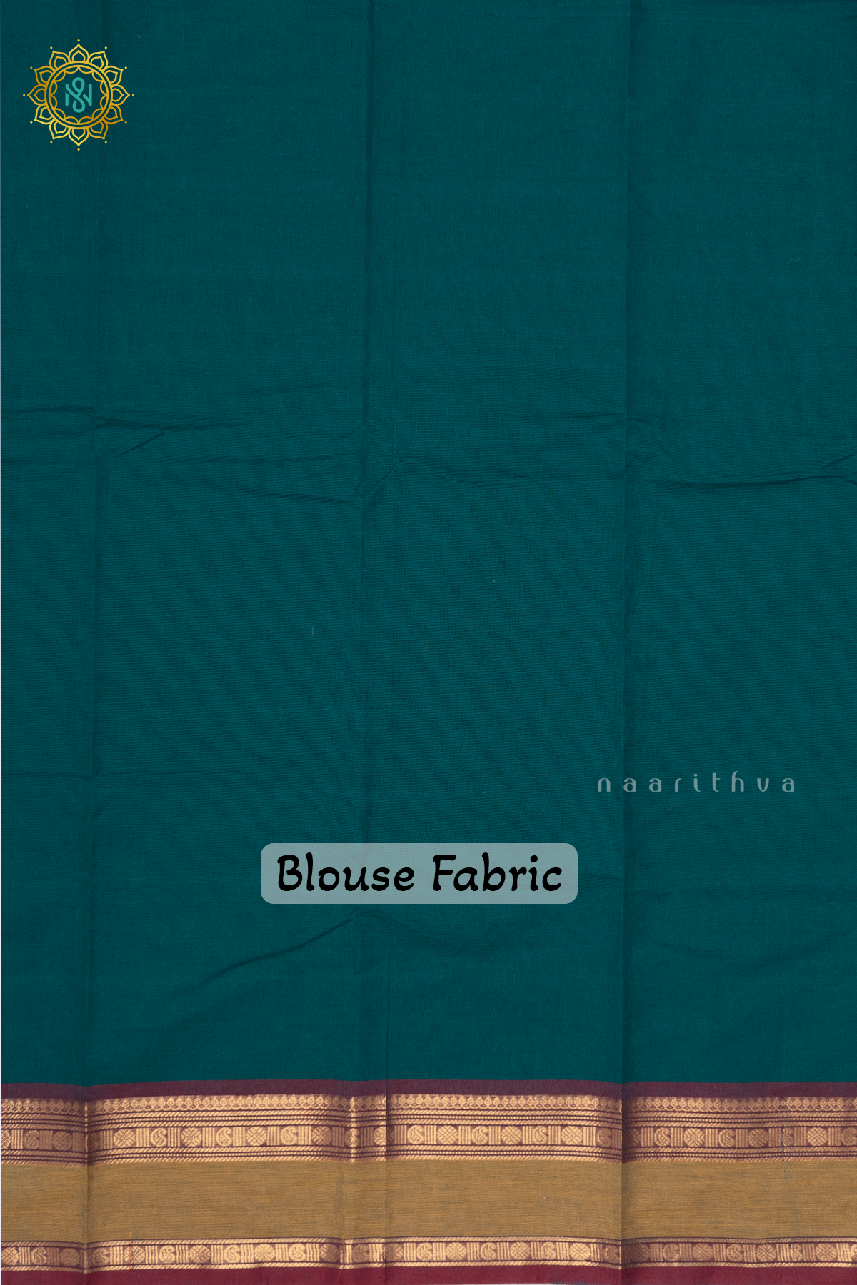 PEACOCK BLUE WITH WINE - CHETTINAD COTTON