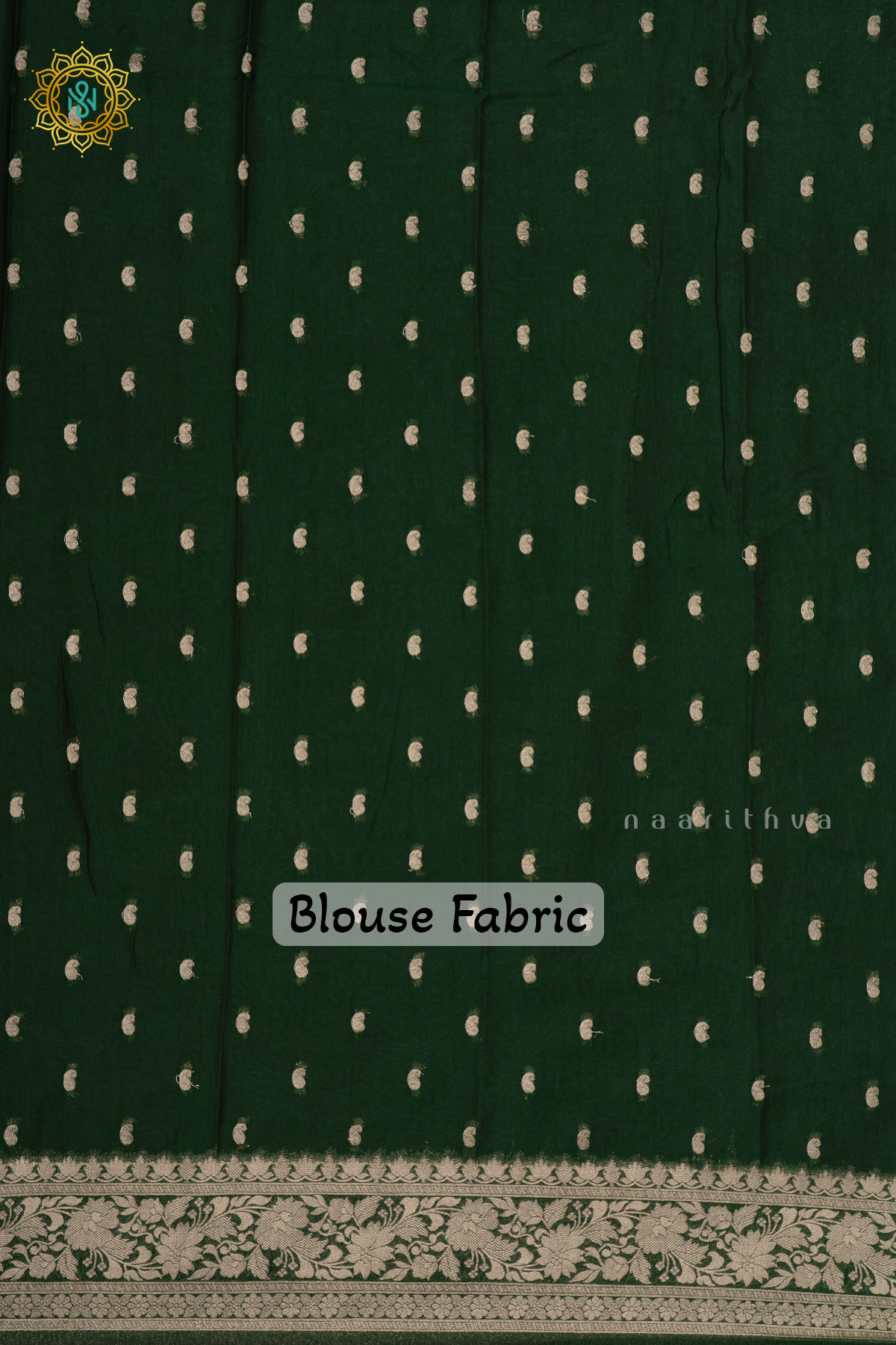 PINK WITH BOTTLE GREEN - SEMI CHIFFON BANARASI