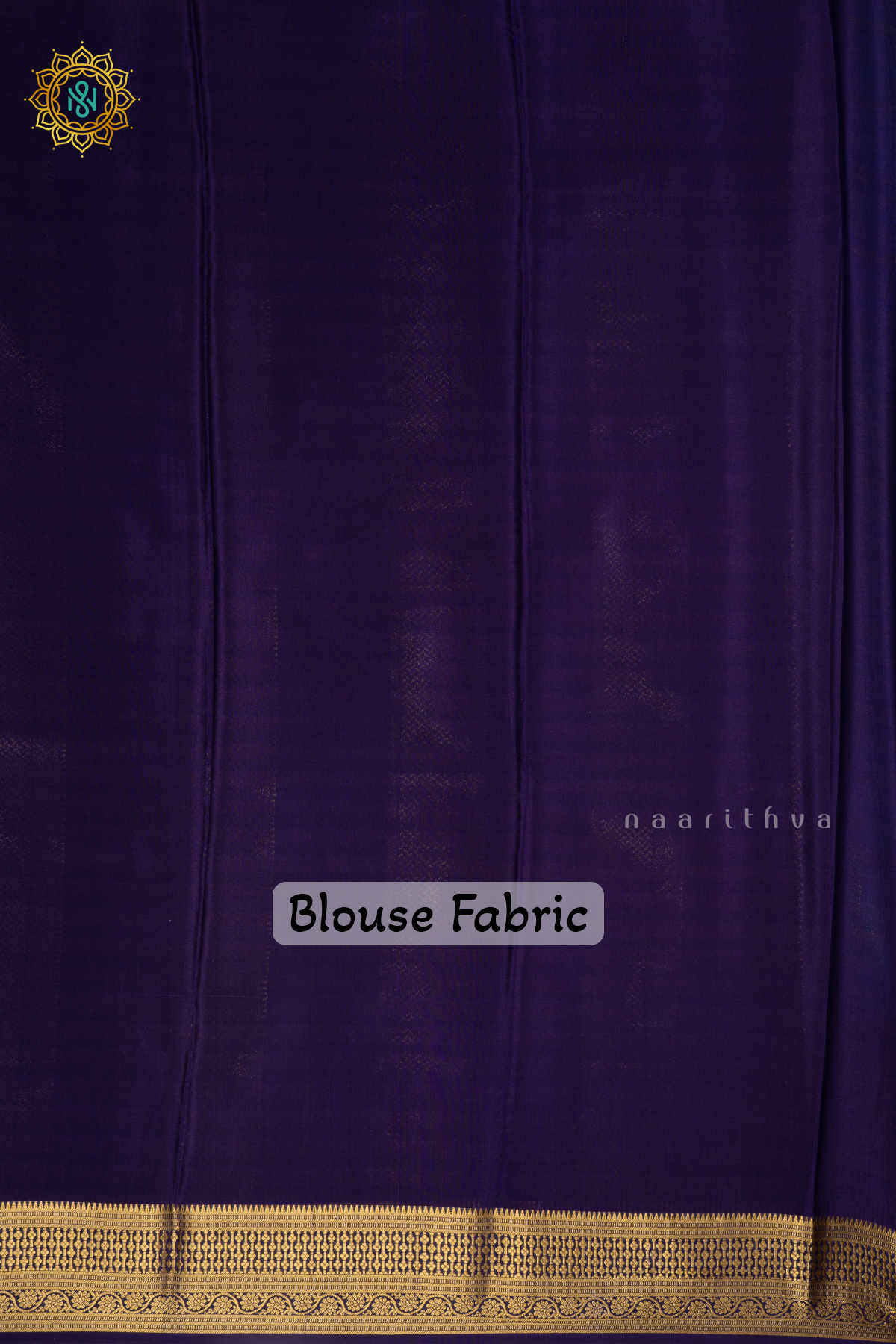 SKY BLUE WITH NAVY BLUE - PURE MYSORE CREPE SILK