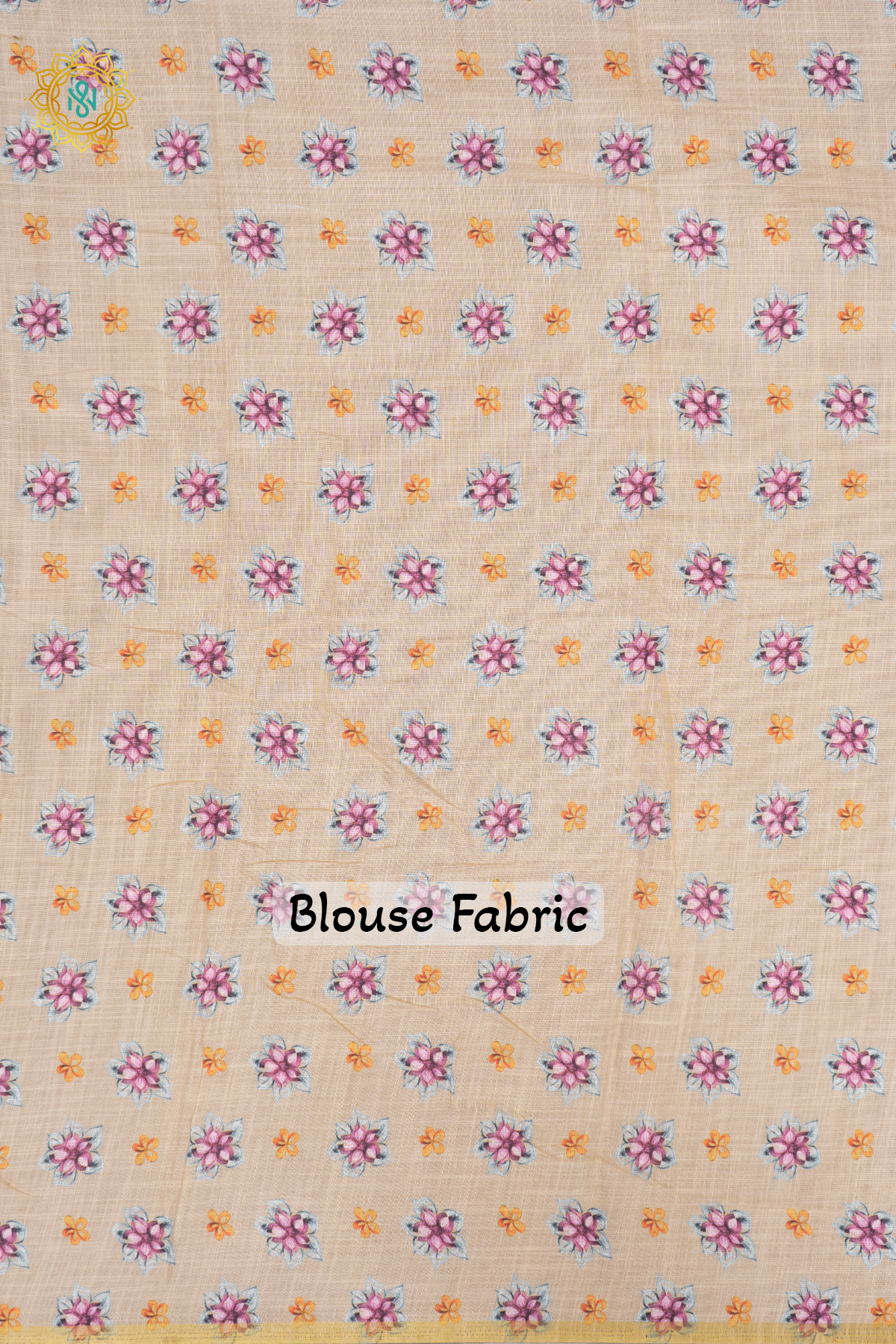 WHITE WITH BEIGE - LINEN BY COTTON