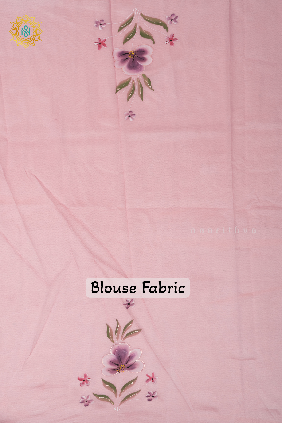 PEACHISH PINK - ORGANZA HAND PAINTED