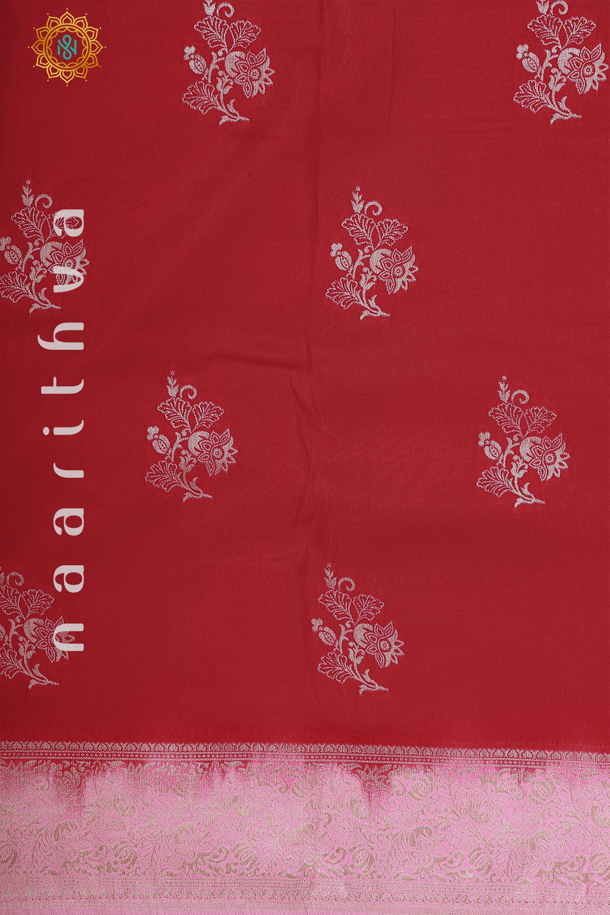 RED WITH PEACH - DOLA SILK