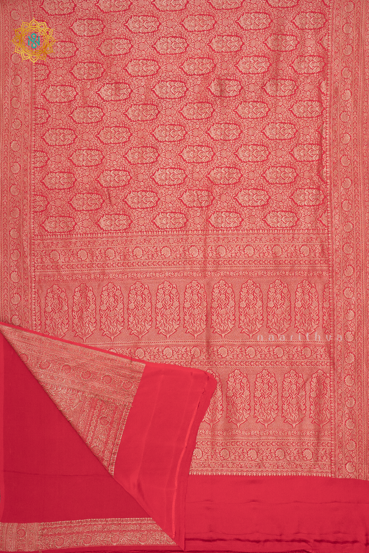 RED - PURE BANARASI CREPE