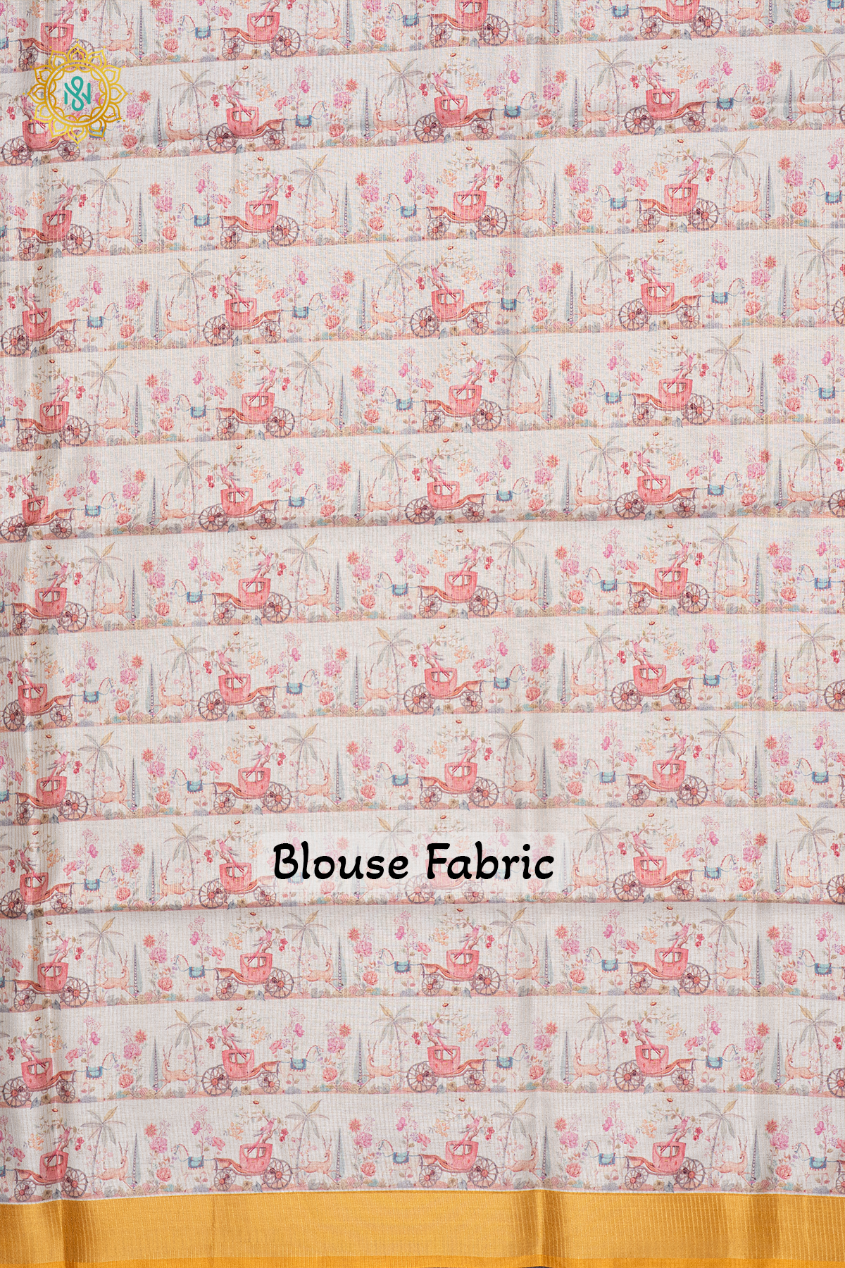 OFF WHITE WITH YELLOW - SEMI TUSSAR