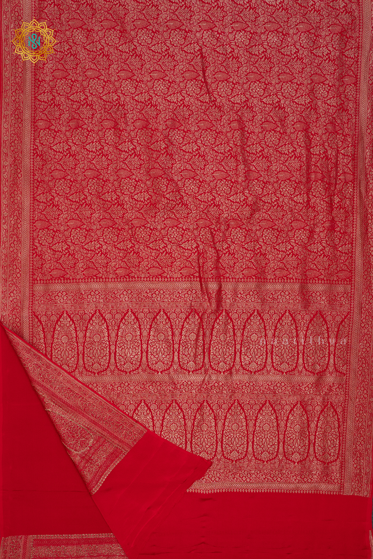 RED - PURE BANARASI CREPE