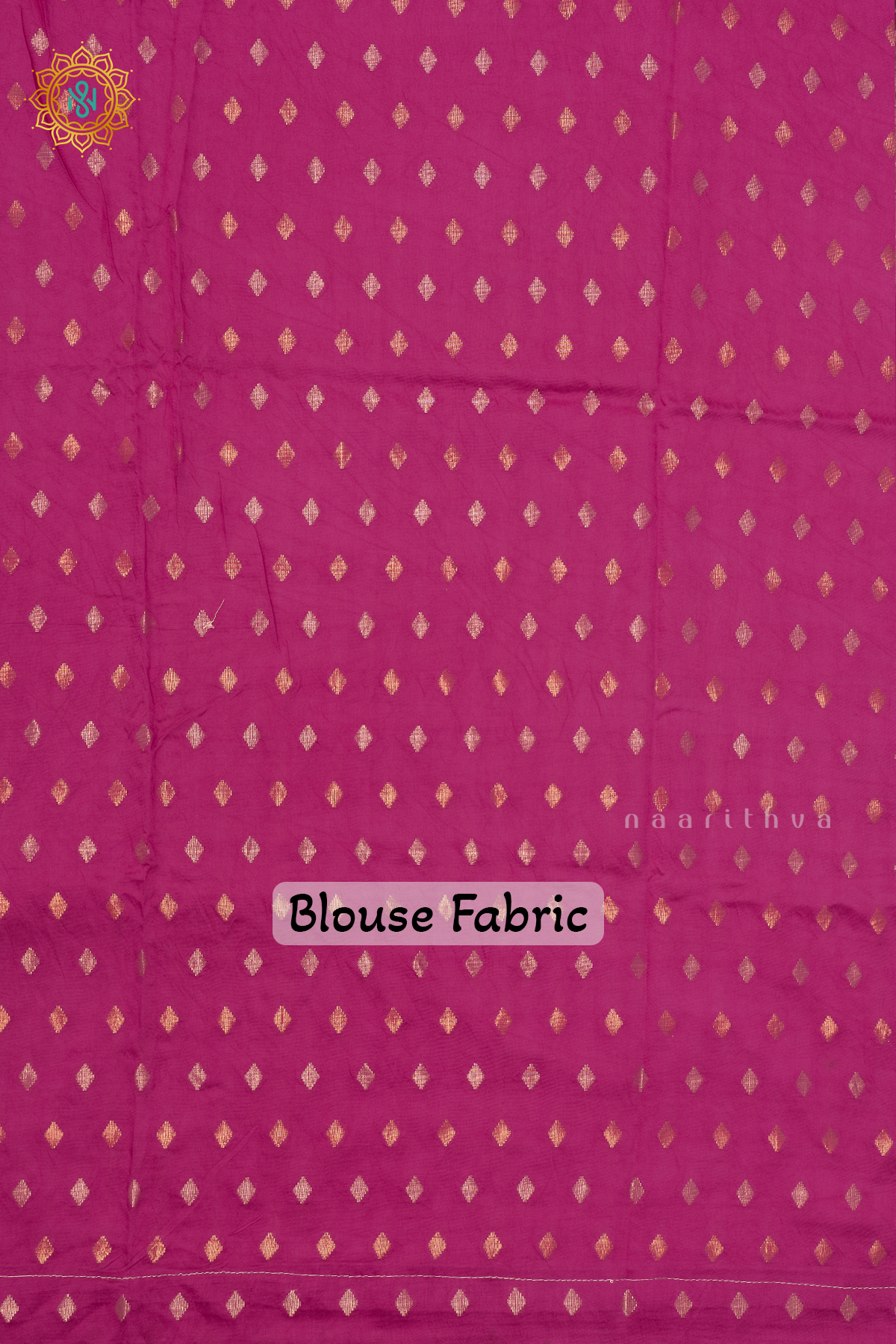 PINK WITH TEAL BLUE - SEMI CREPE SILK