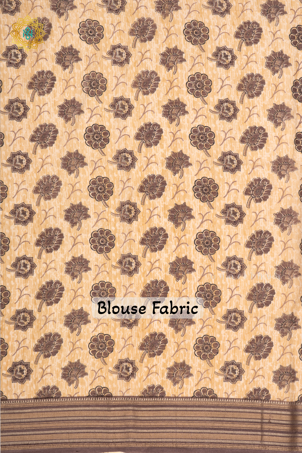 PURPLE WITH BEIGE - SEMI CREPE SILK