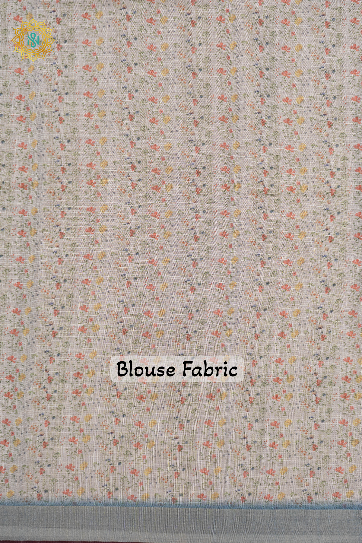 WHITE WITH AQUA BLUE - LINEN TISSUE