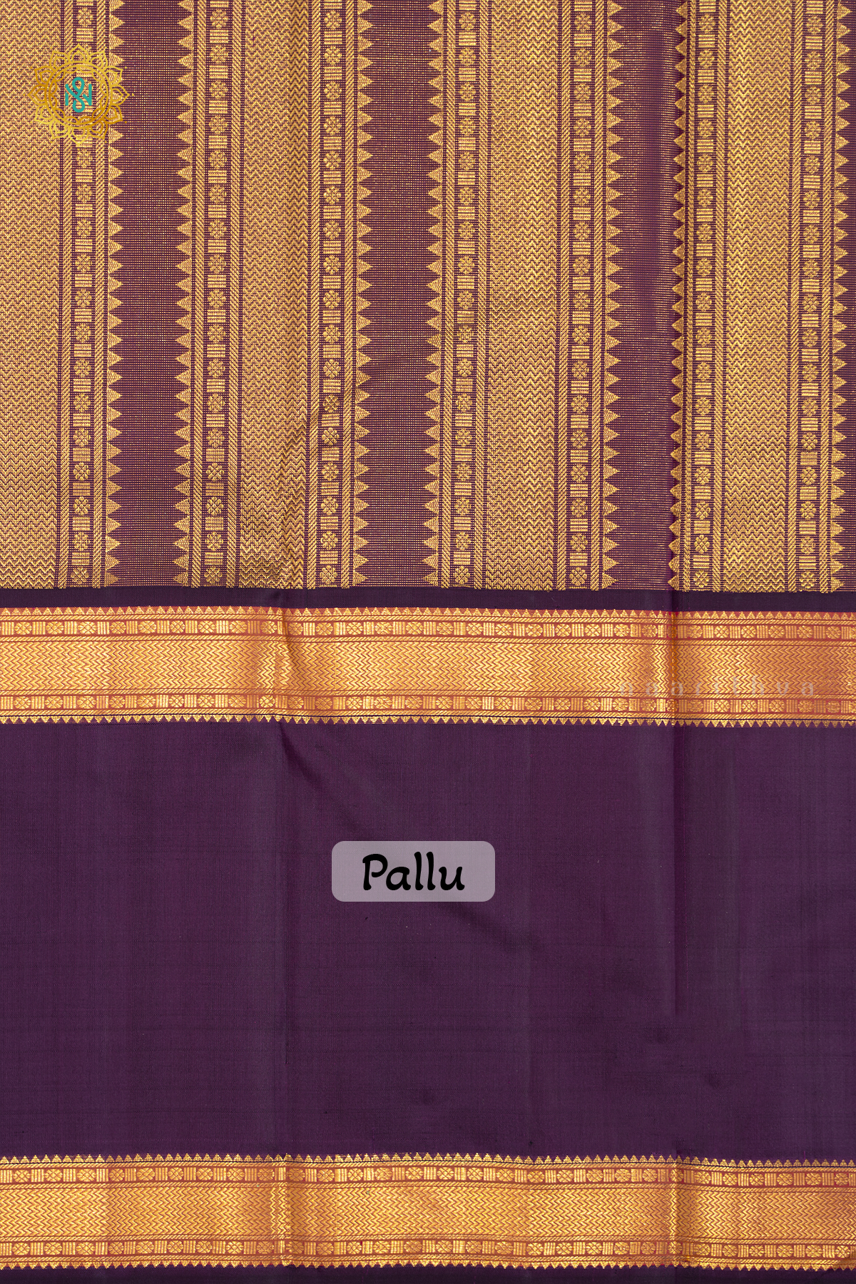 PEACH WITH WINE - PURE KANJIVARAM SILK