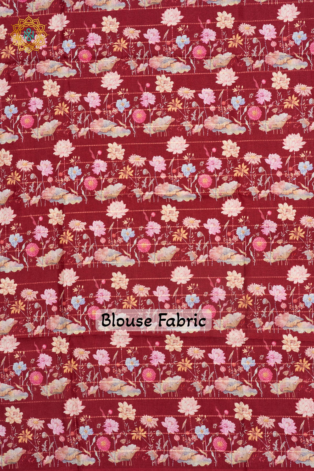 PEACH WITH MAROON - SEMI TUSSAR