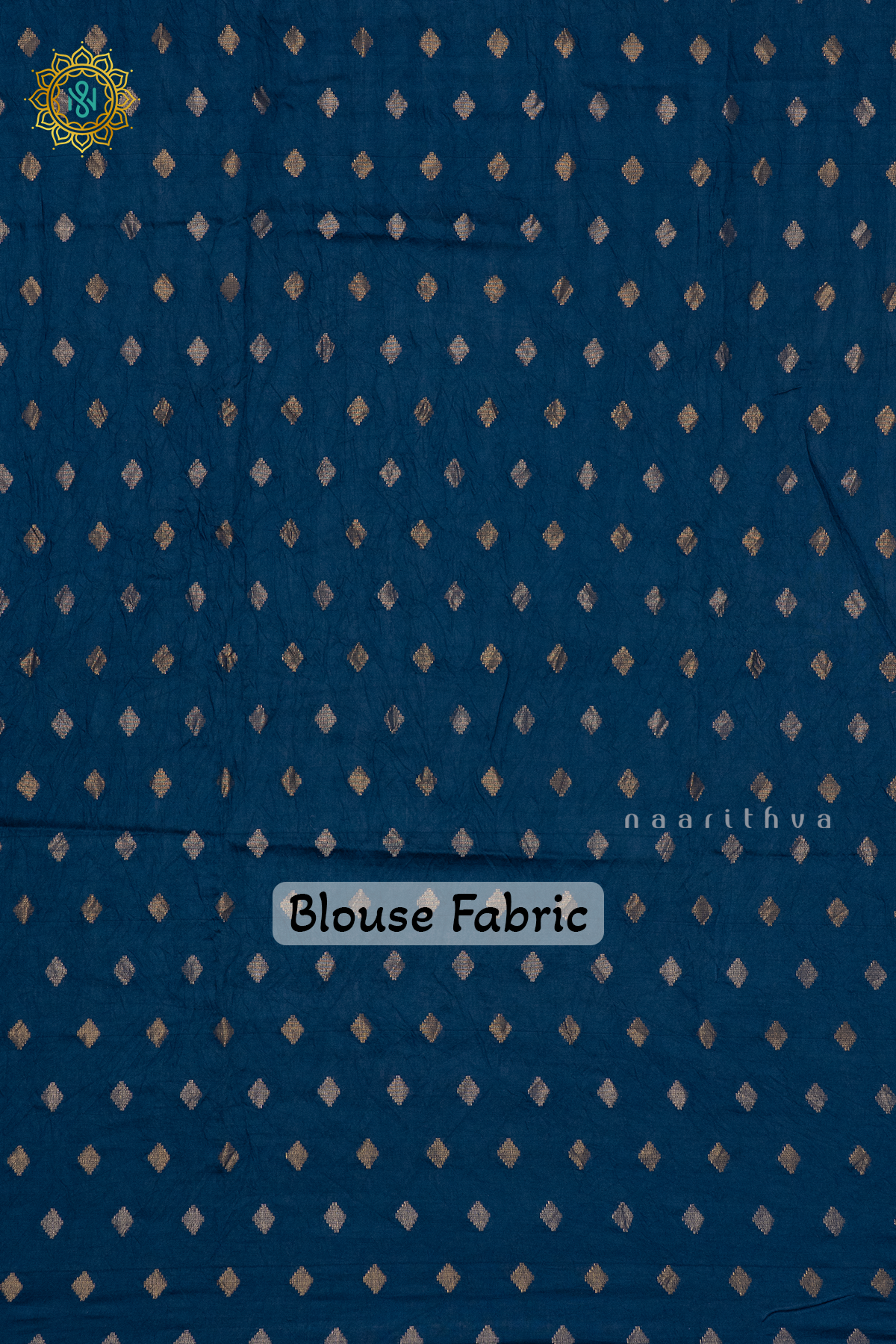 BLUE WITH AQUA BLUE - SEMI CREPE SILK