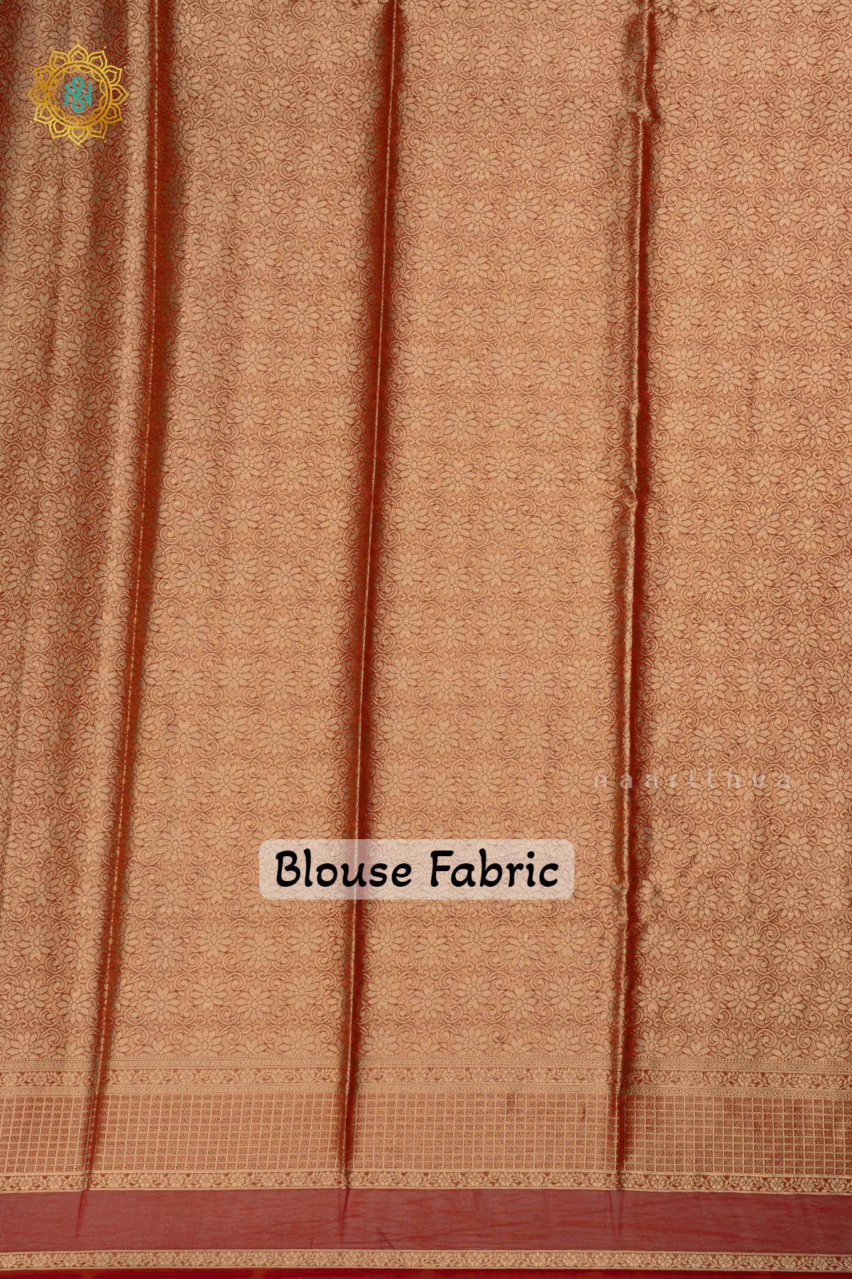 Wine with Rust Orange Semi Chiffon Georgette Saree with Allover Zari Buttas and Zari Checks Border