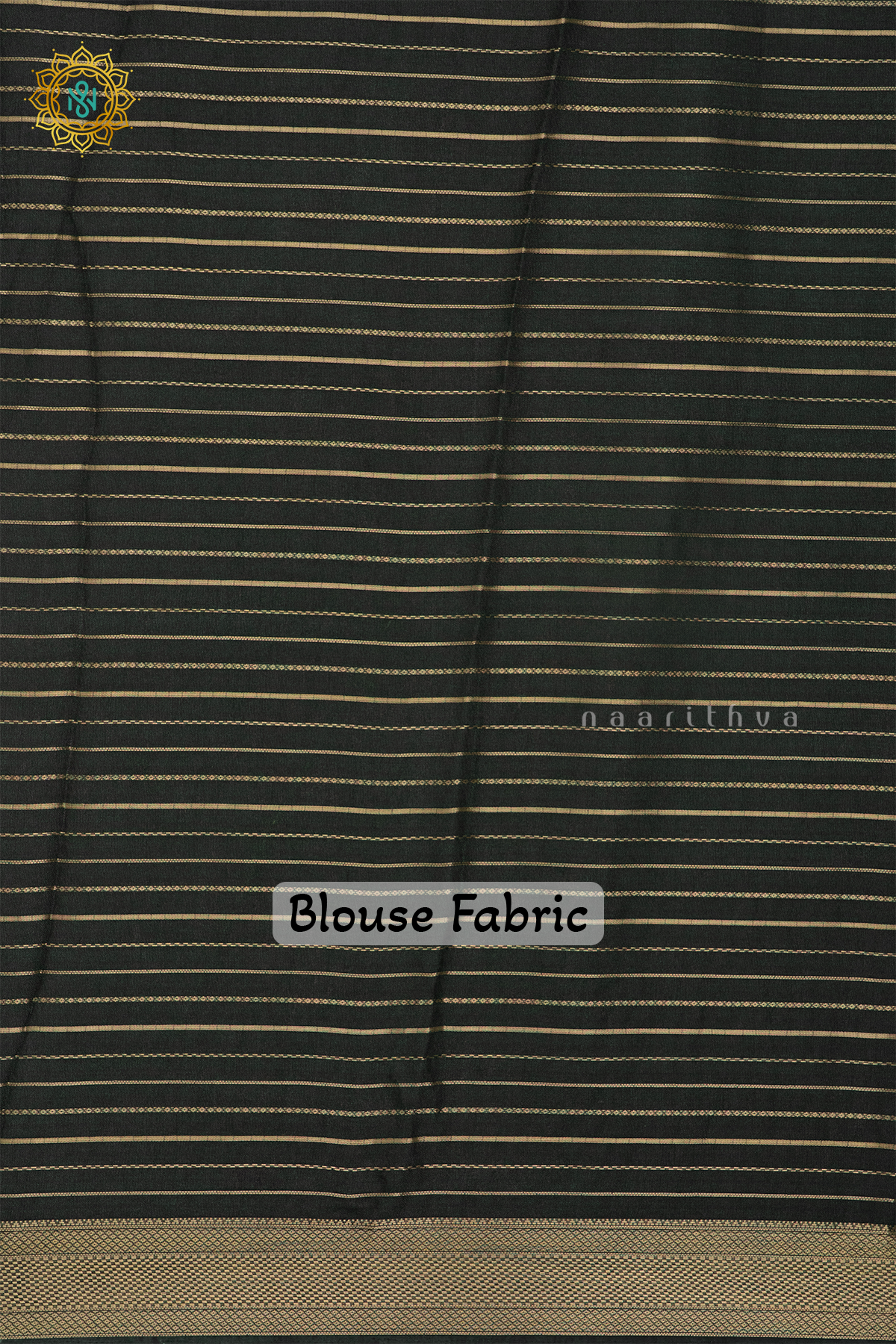 YELLOW WITH BOTTLE GREEN - SEMI GEORGETTE