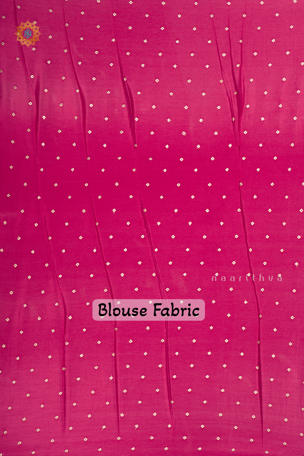 NAVY BLUE WITH PINK - SEMI MYSORE CREPE SILK