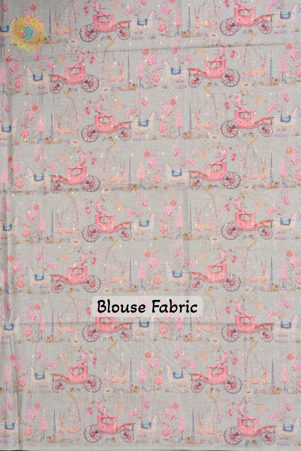 PEACH WITH PISTA GREEN - SEMI TUSSAR