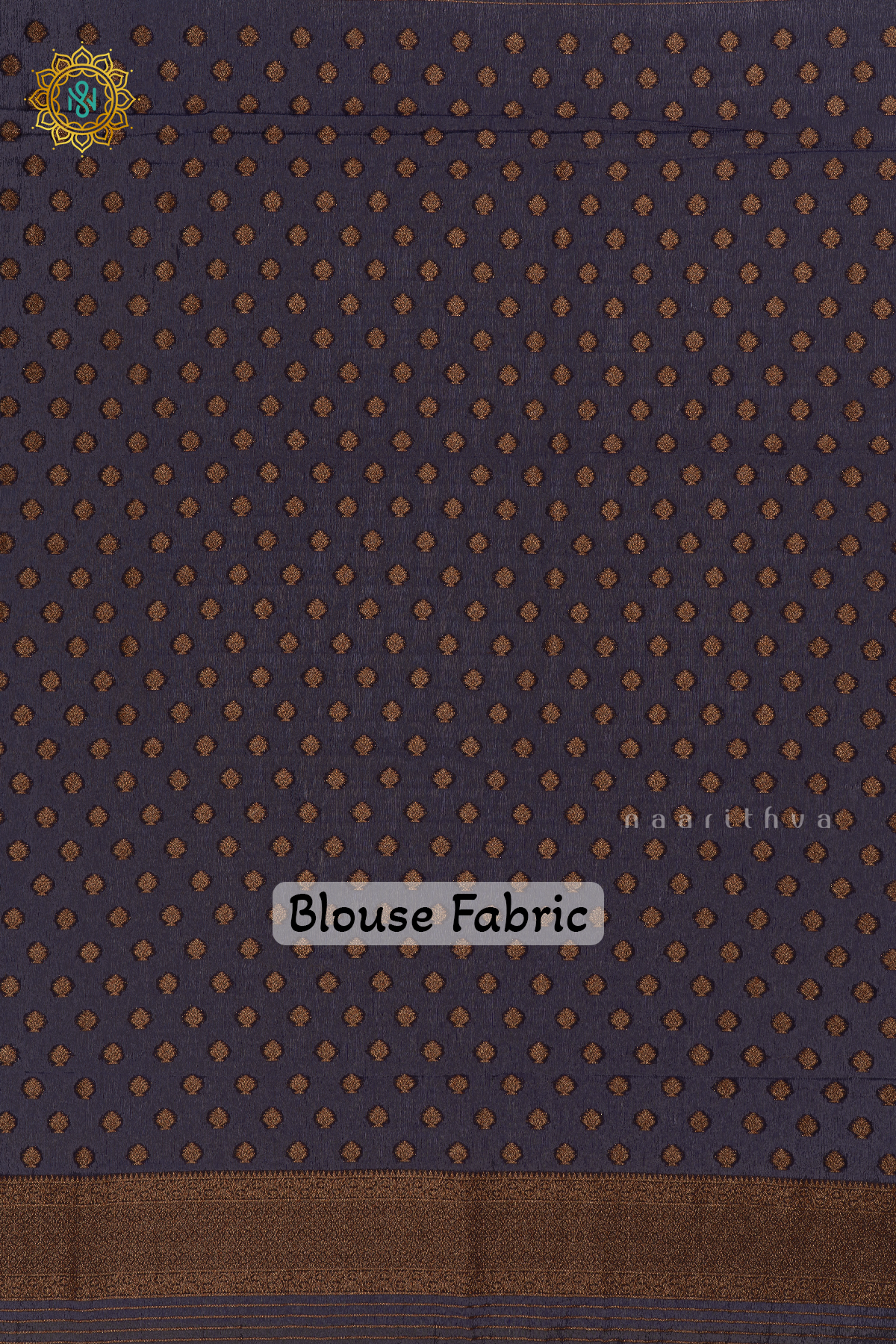 Aqua Blue with Navy Blue Semi Chiffon Georgette Saree with Allover Zari Stripes and Zari Gap Border