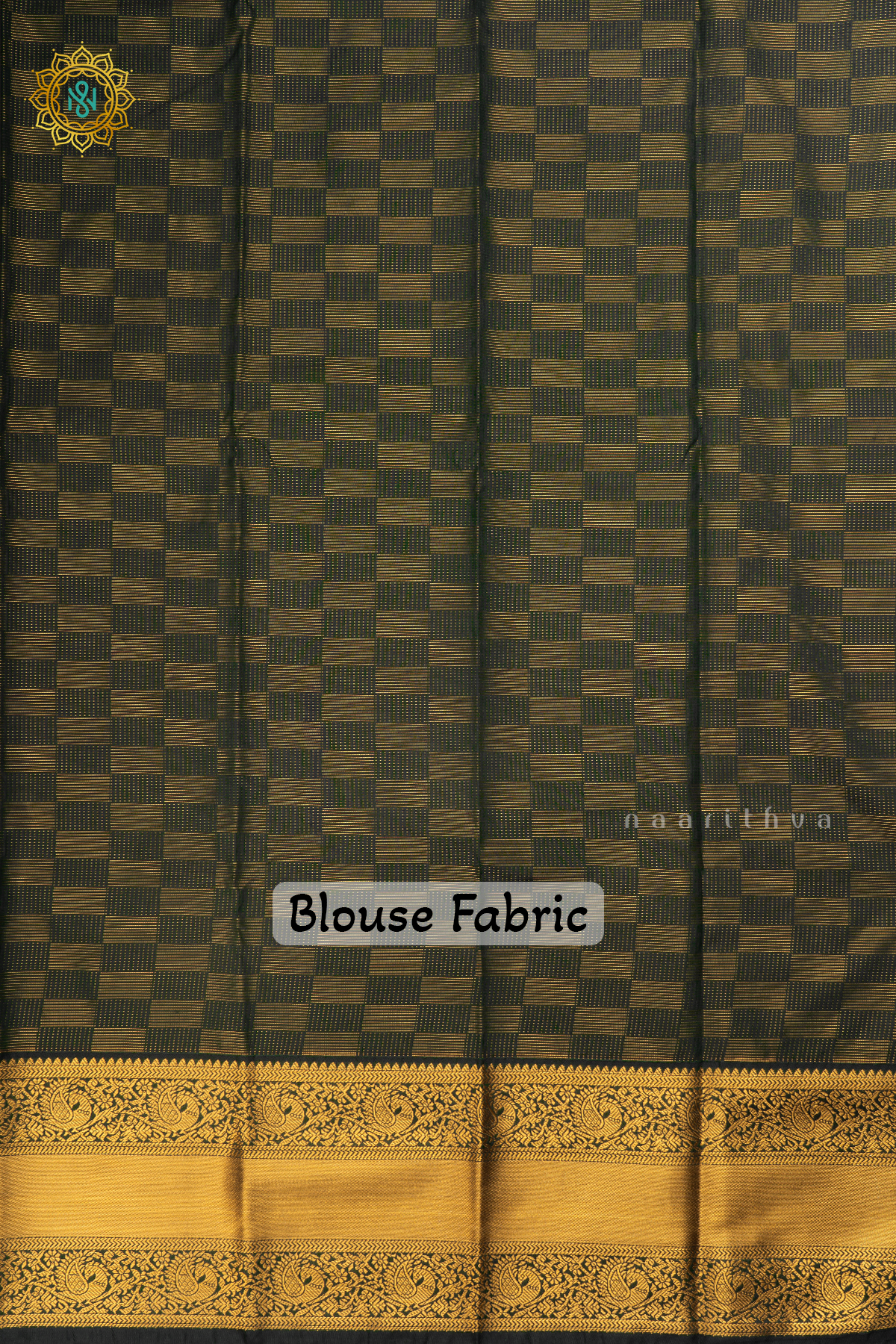 light Pink with Dark Peacock Green Semi Kanchi Saree With Zari Buttas All Over And Contrast Zari Border
