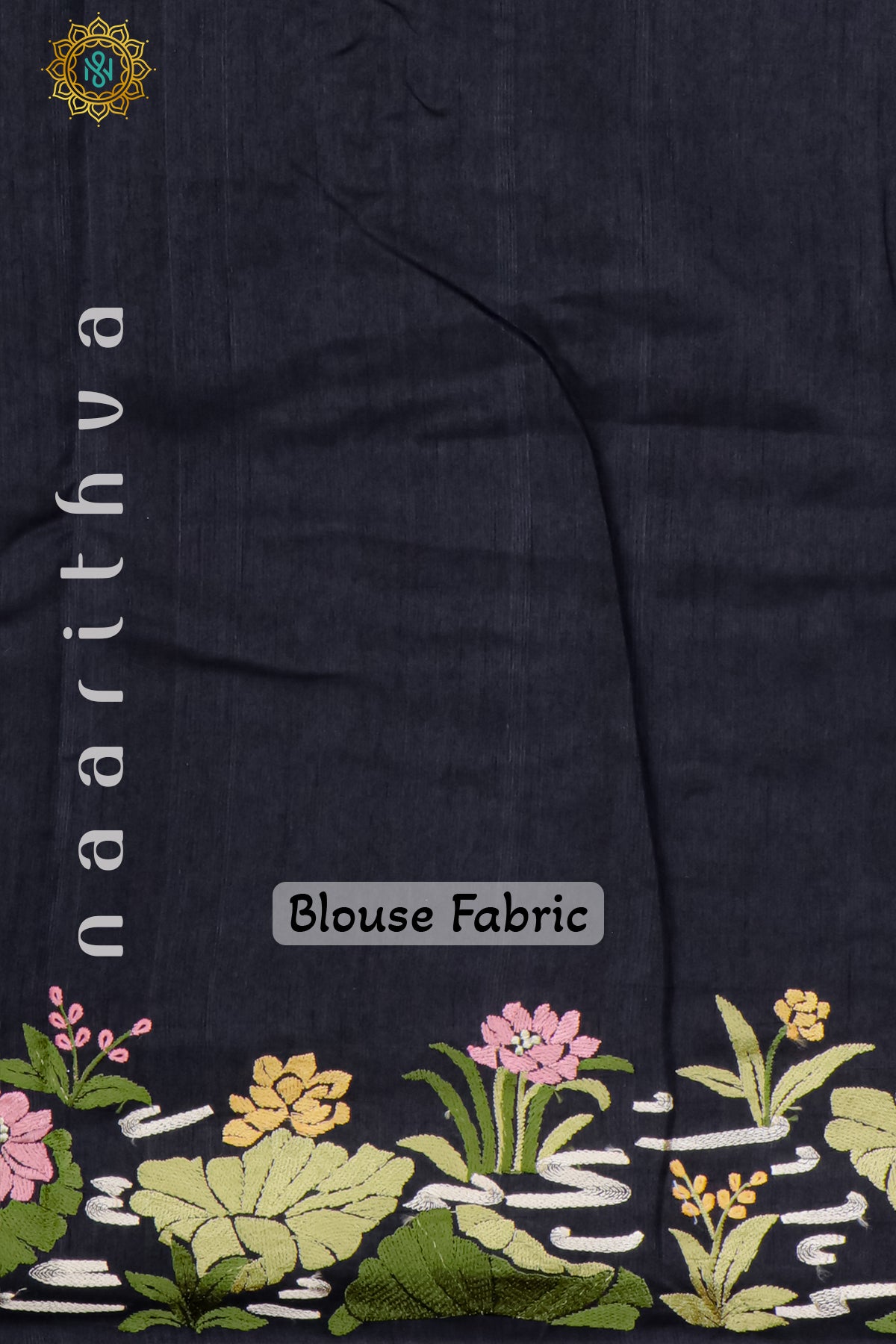 BLACK - SEMI TUSSAR SILK WITH EMBROIDERY