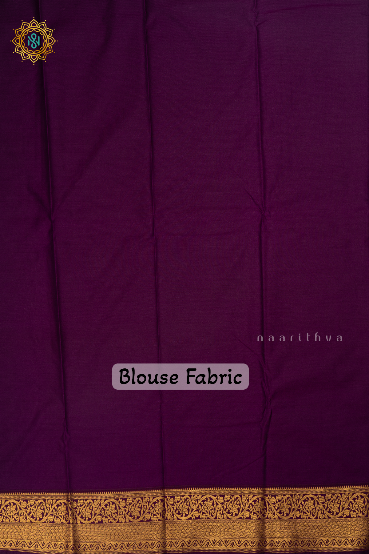Aqua Green with Wine Semi Kanchi Saree With Zari Buttas All Over And Contrast Zari Border