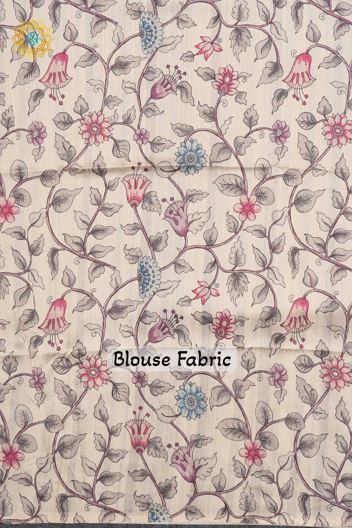 RED WITH WHITE - SEMI TUSSAR SILK