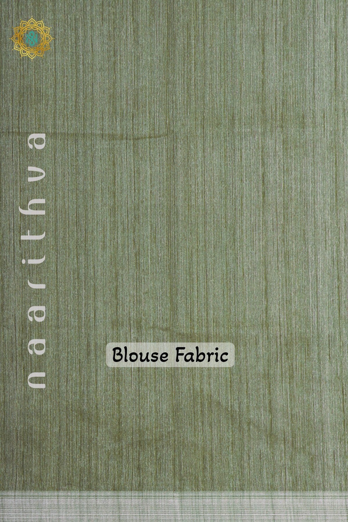 WHITE WITH GREEN - JUTE COTTON
