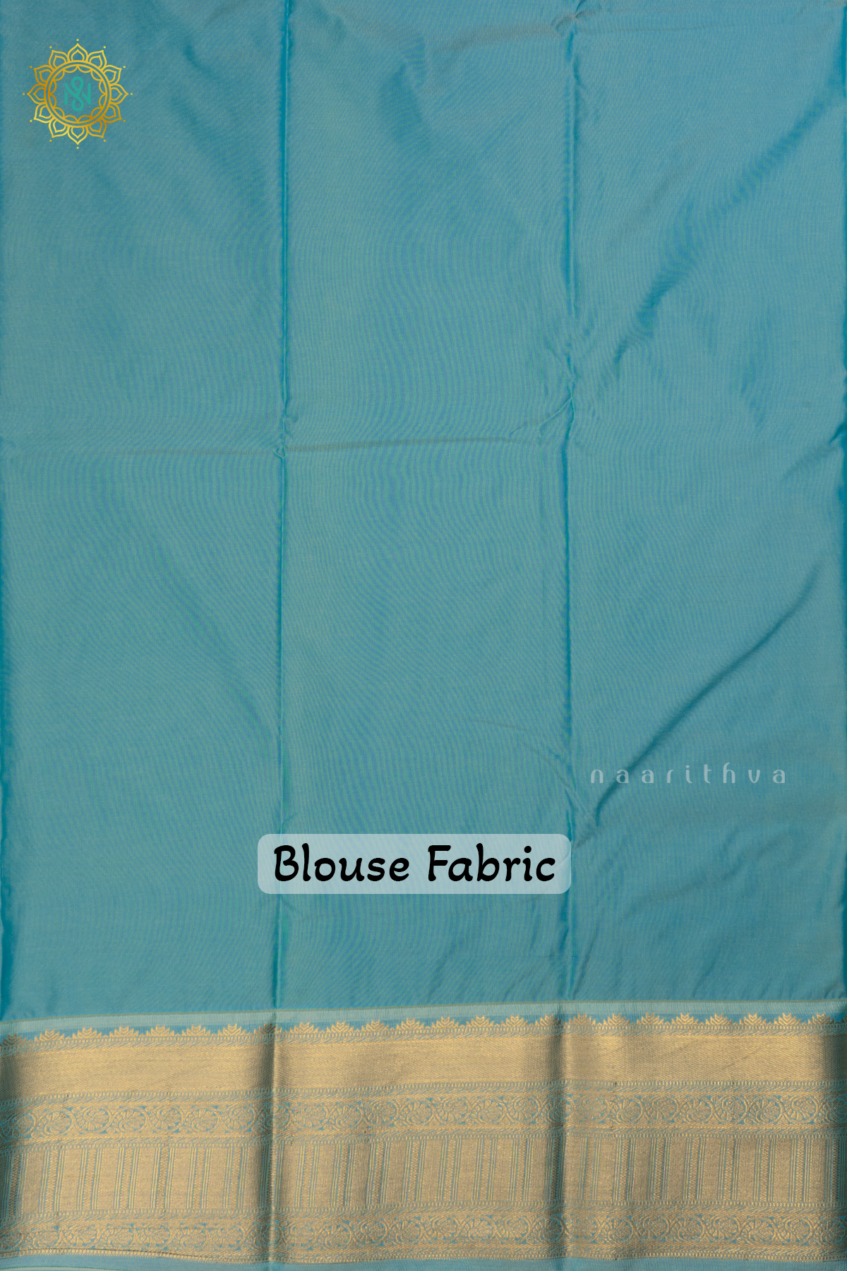 Olive Yellow with Blue Semi Kanchi Saree With Zari Buttas All Over And Contrast Zari Border
