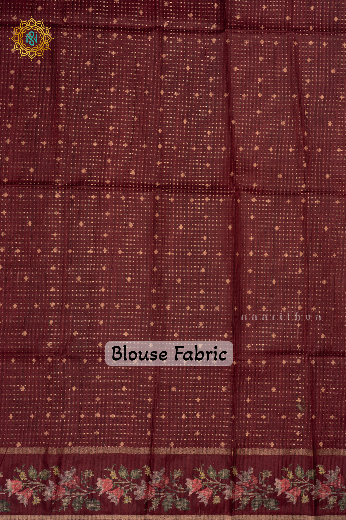 PEACH WITH MAROON - SEMI TUSSAR SILK