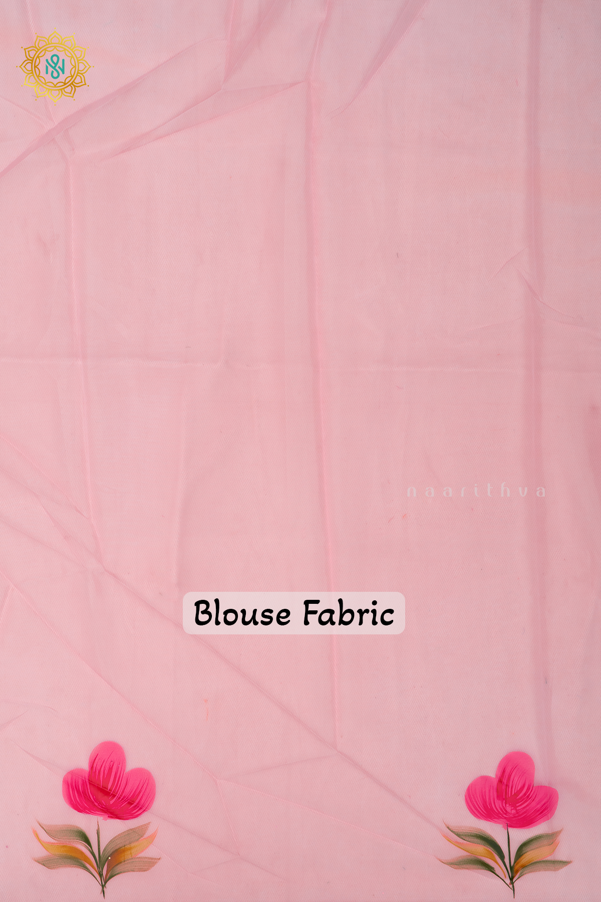 PEACHISH PINK - ORGANZA HAND PAINTED