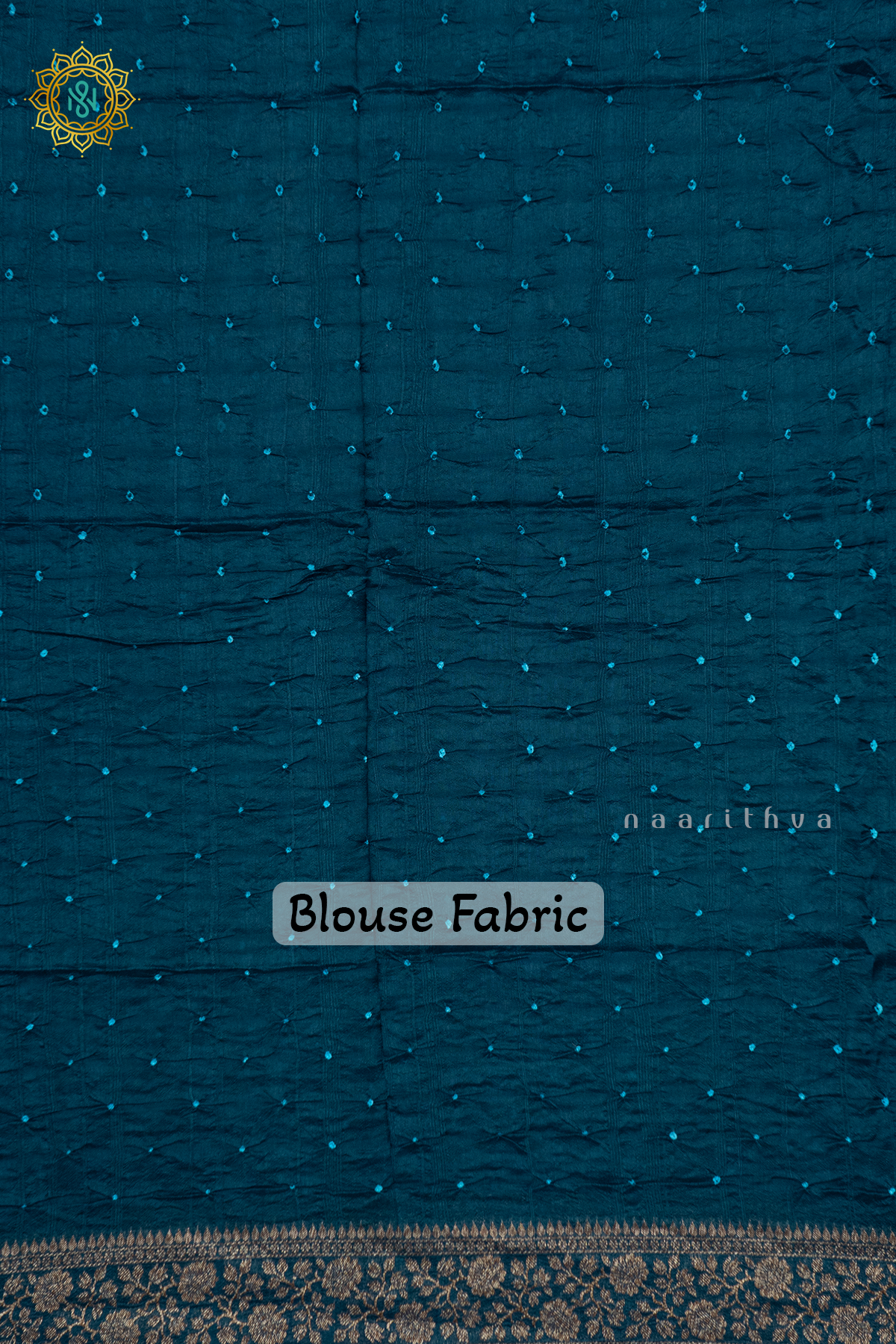 PEACOCK BLUE - SEMI TUSSAR WITH TIE & DYE