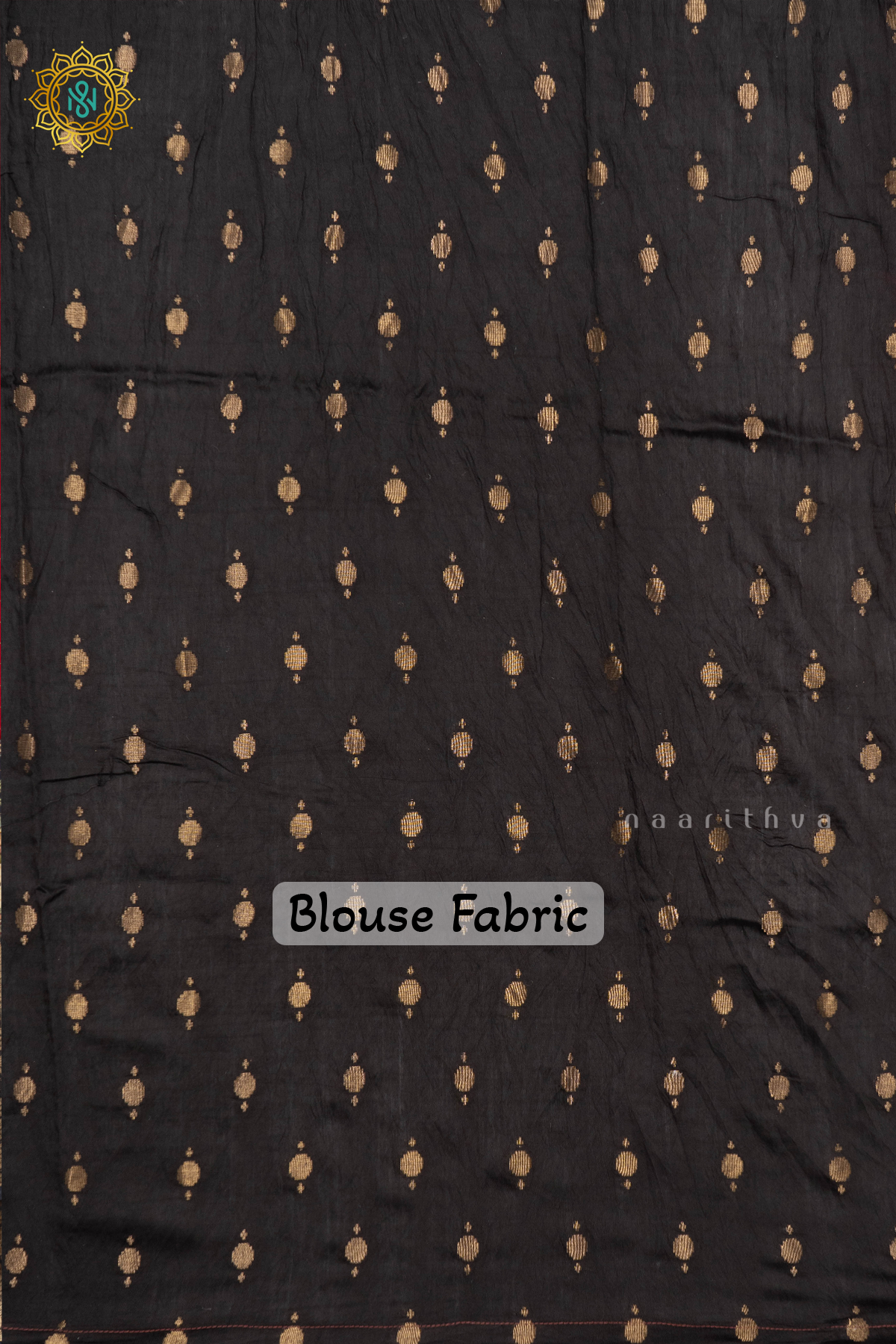 RED WITH BLACK - SEMI CREPE SILK