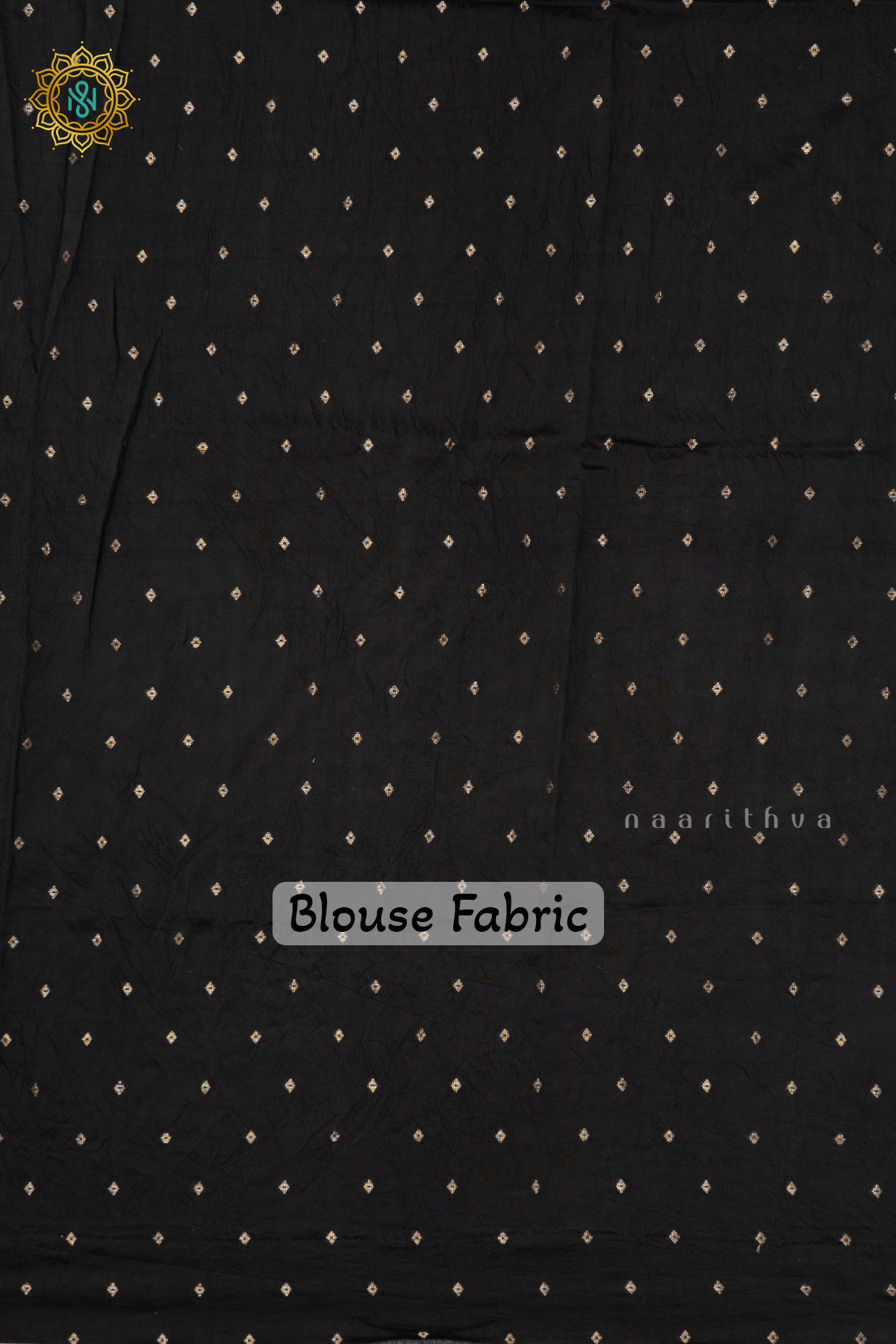 BLACK - HAND PAINTED ORGANZA WITH KATH WORK