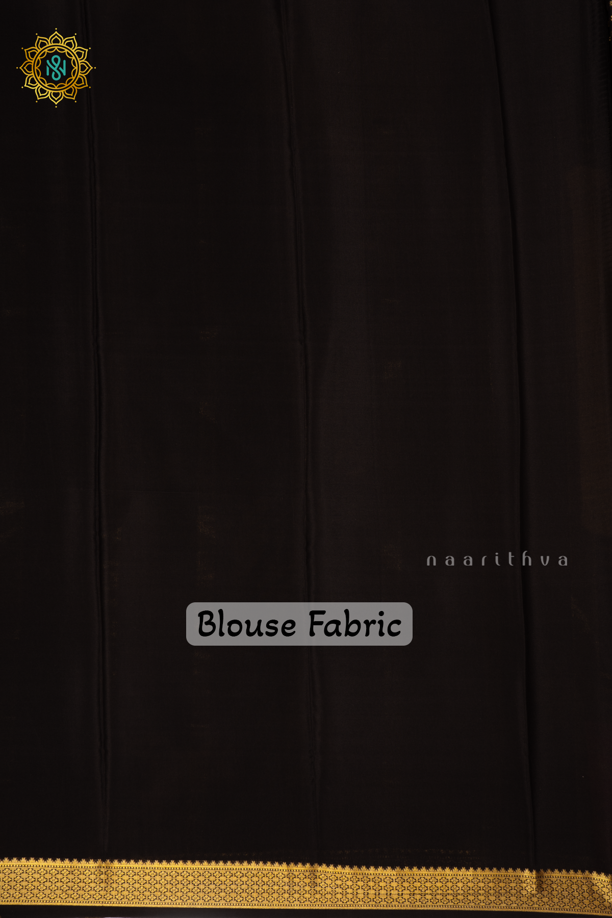 LIGHT BISCUIT WITH BLACK AND MAGENTA - PURE MYSORE CREPE SILK