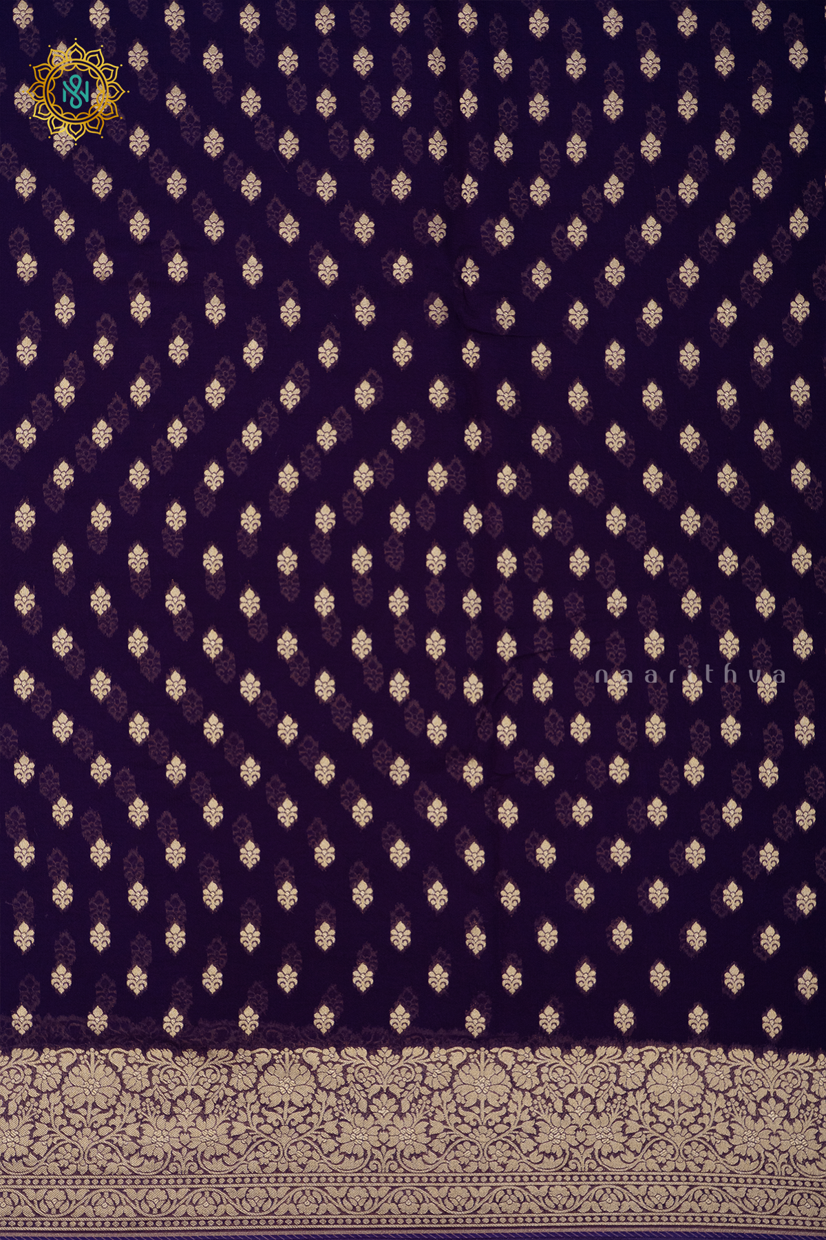 PURPLE WITH PINK - SEMI GEORGETTE