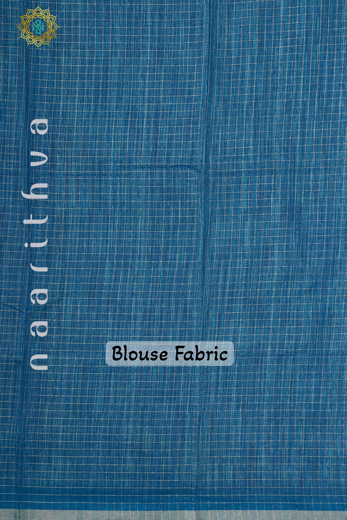 LIGHT BLUE WITH DARK BLUE - LINEN COTTON
