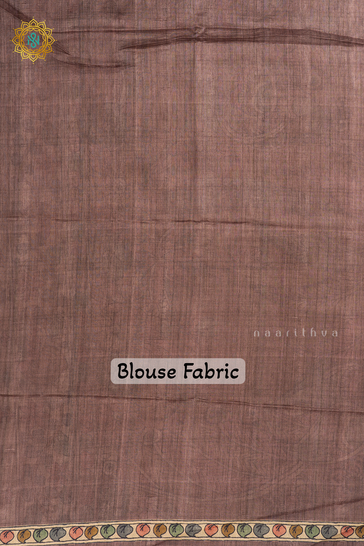 LIGHT BISCUIT WITH BROWN - SEMI TUSSAR SILK