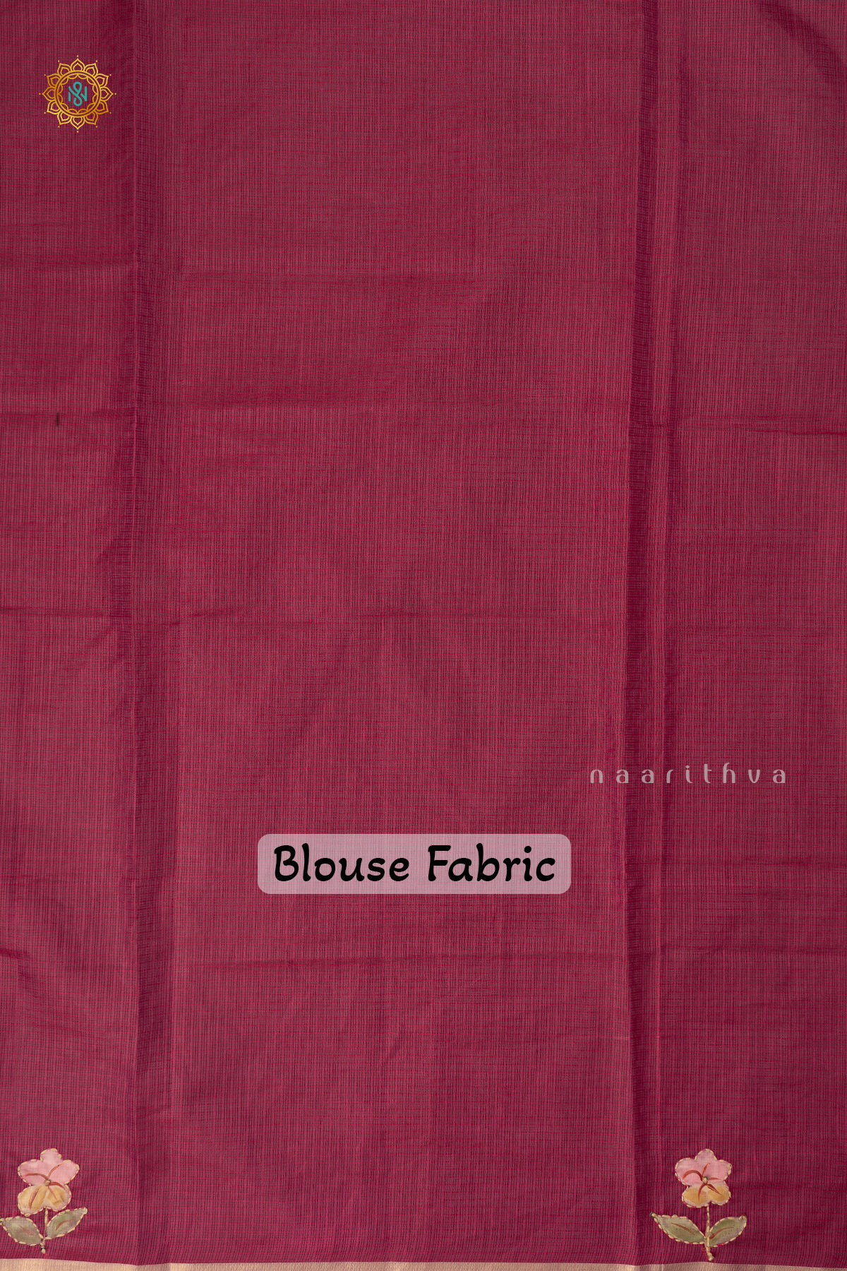 Pink Kota Organza With Hand-Painted And Katha Work On The Body