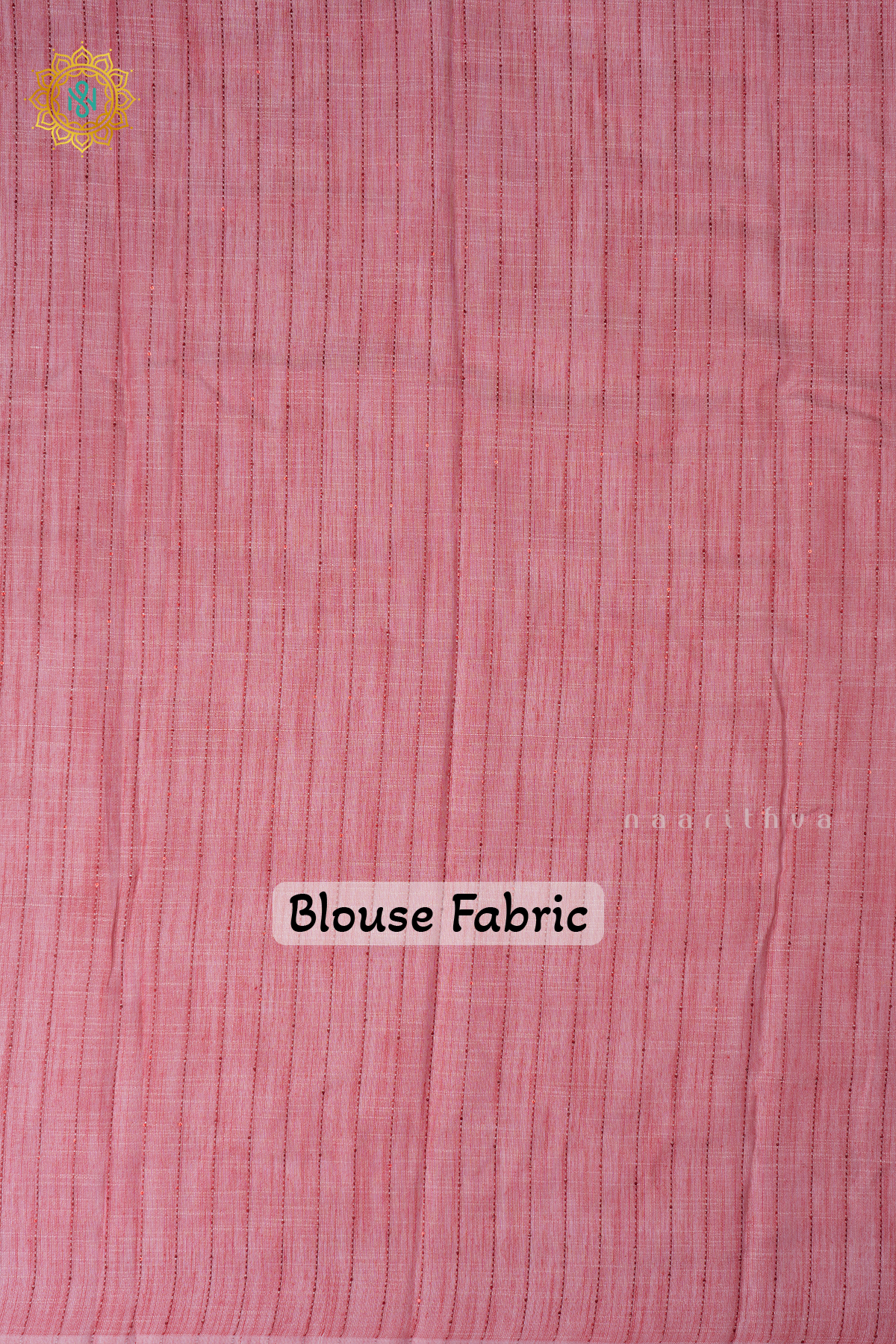 Off white With Peach Linen By Cotton Saree With Contrast Pallu & Blouse