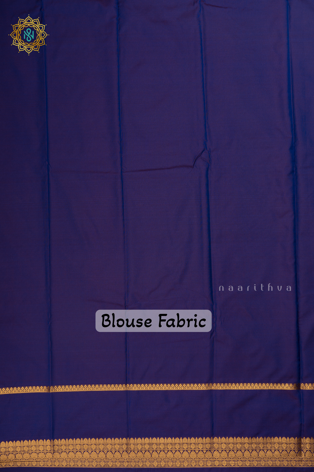 Dual shade of Grey with Blue Semi Kanchi Saree With Zari Buttas All Over And Contrast Zari Gap Border