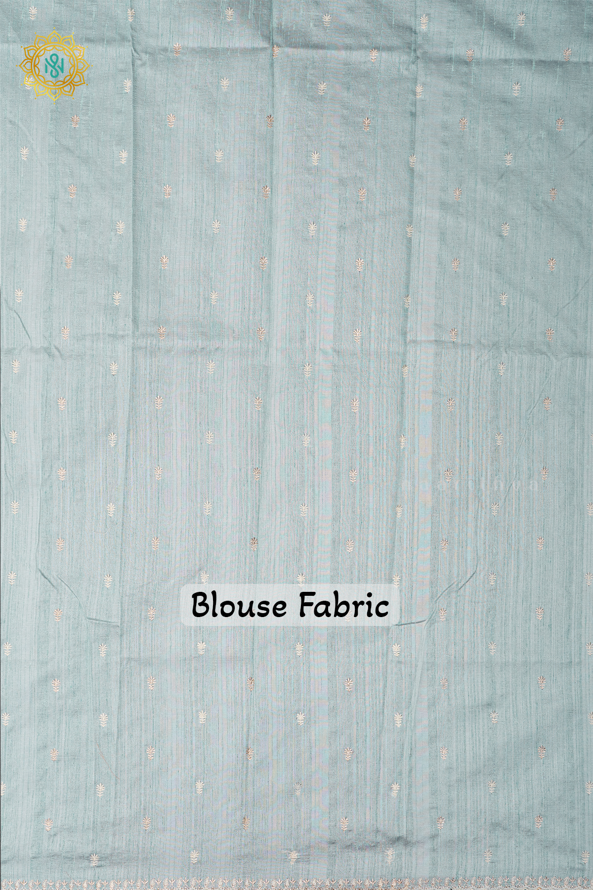 AQUA BLUE - SEMI TUSSAR WITH EMBROIDERY