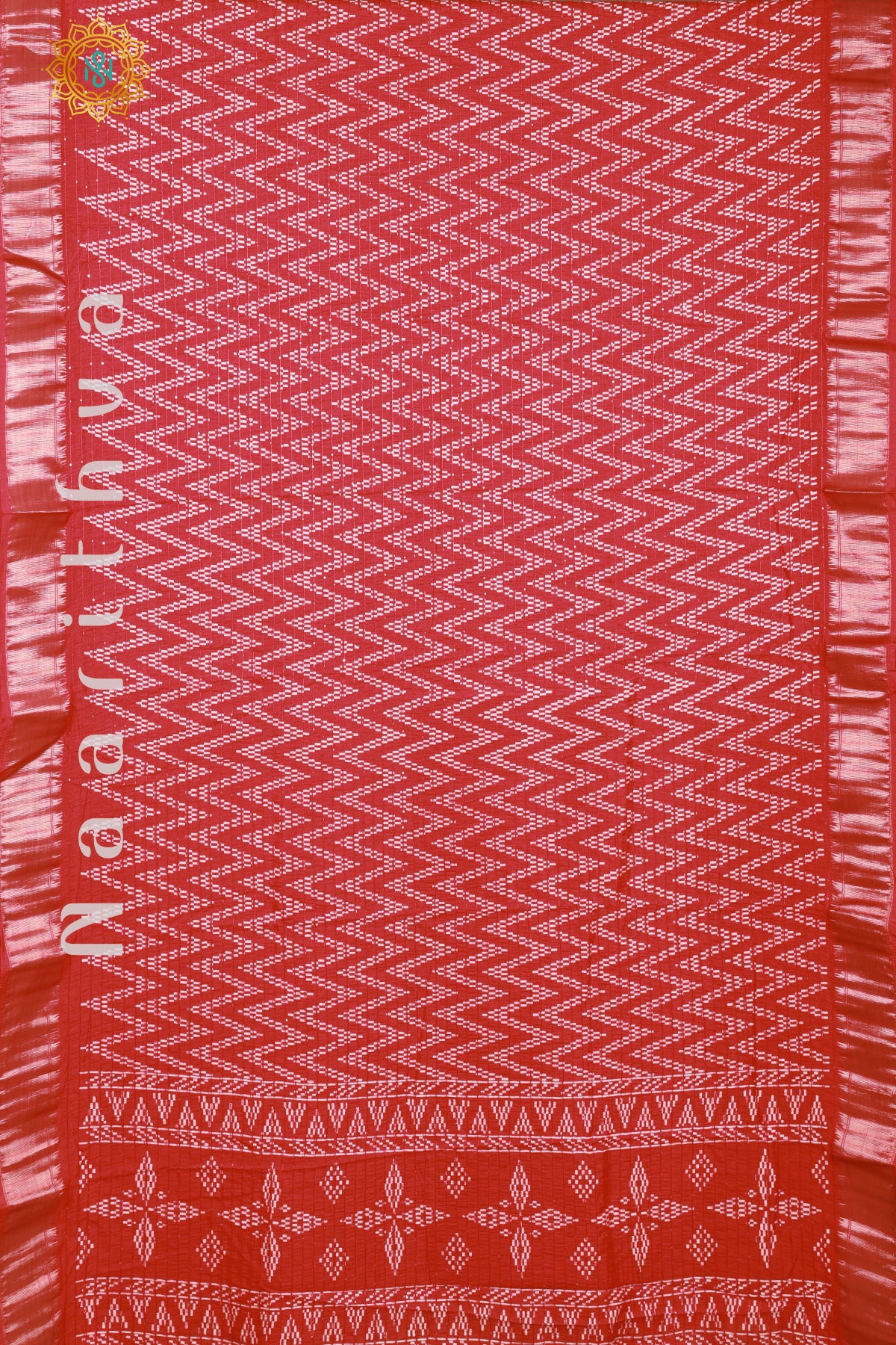 RED - DOLA SILK WITH SEQUINS WORK