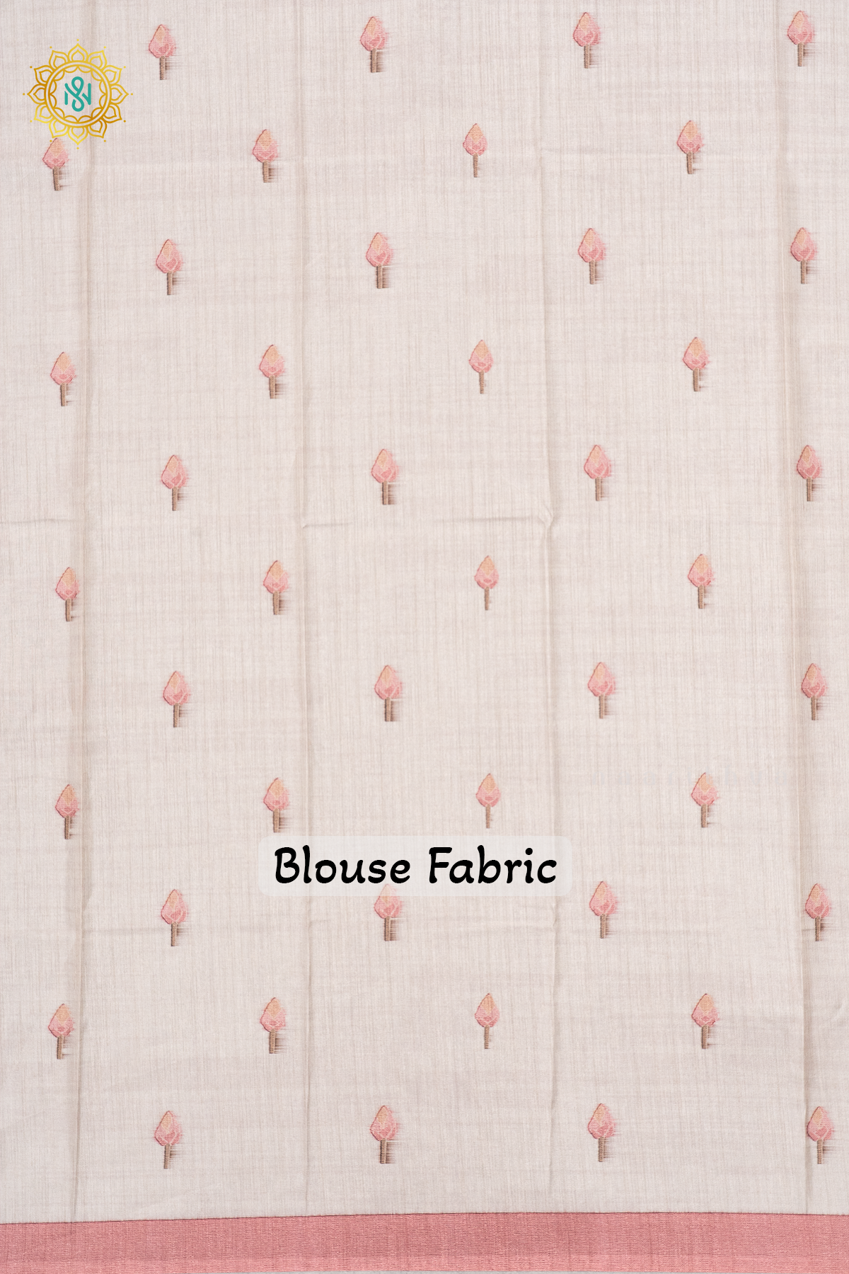 OFF WHITE WITH PEACH - SEMI TUSSAR