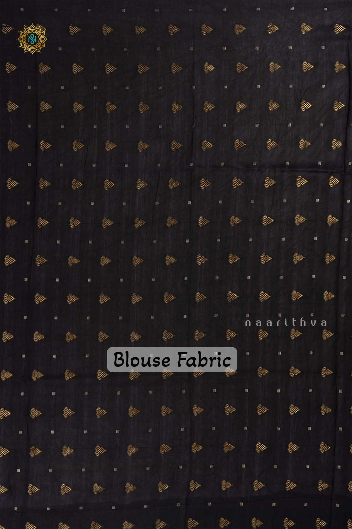Off White With Black Printed Semi Crepe Silk Saree With Contrast Bentex Zari Border & Pallu