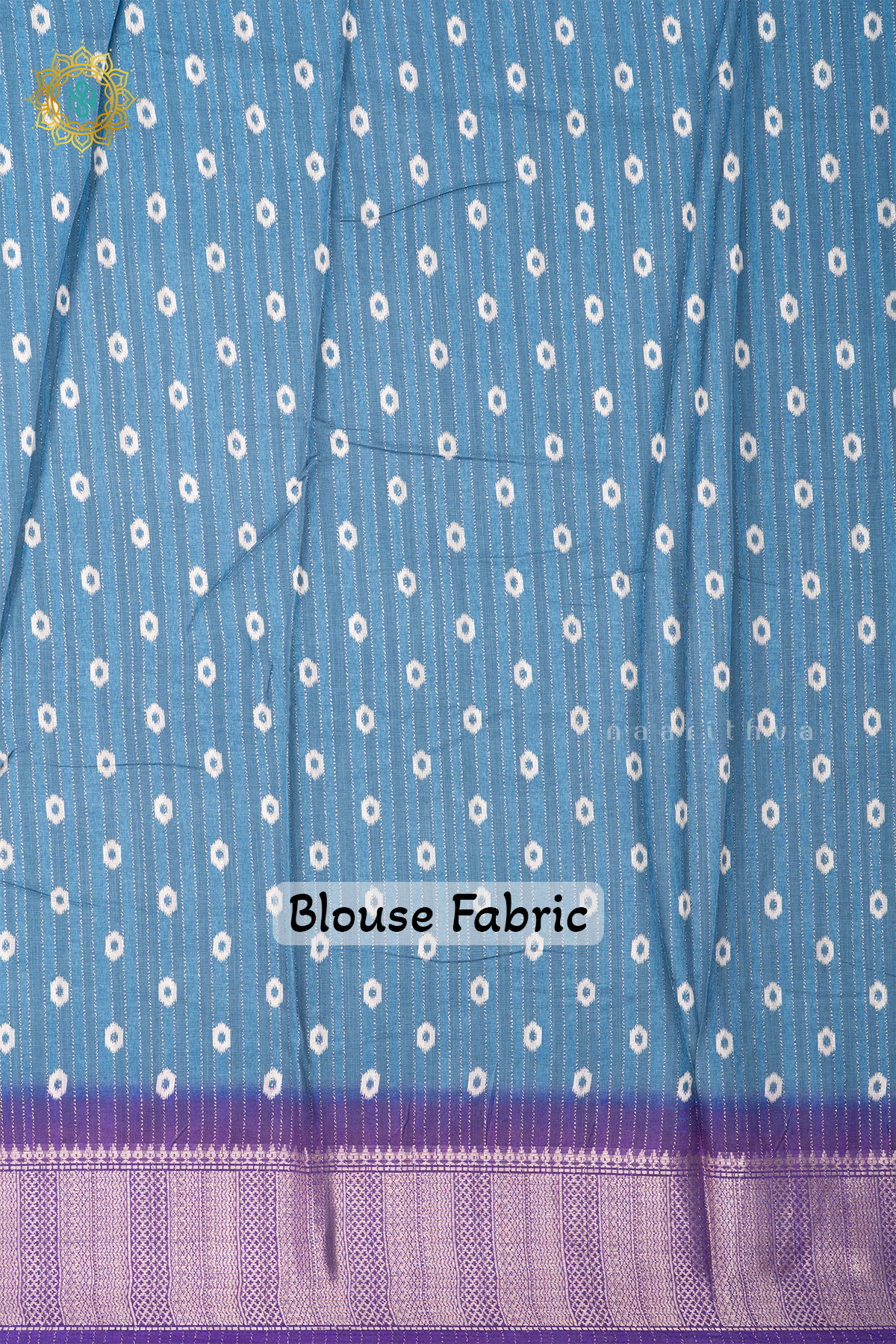 AQUA BLUE WITH PURPLE - DOLA SILK