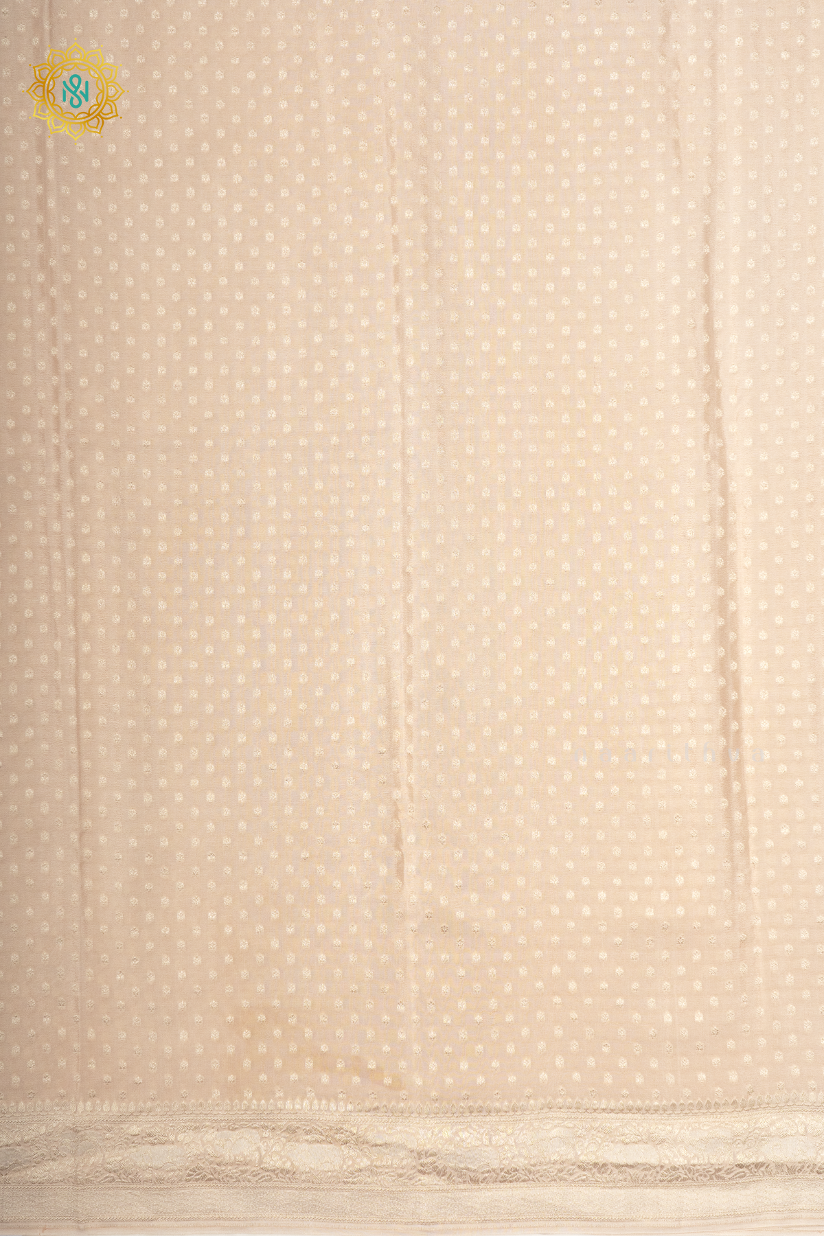 OFF WHITE - PURE BANARASI CREPE SILK