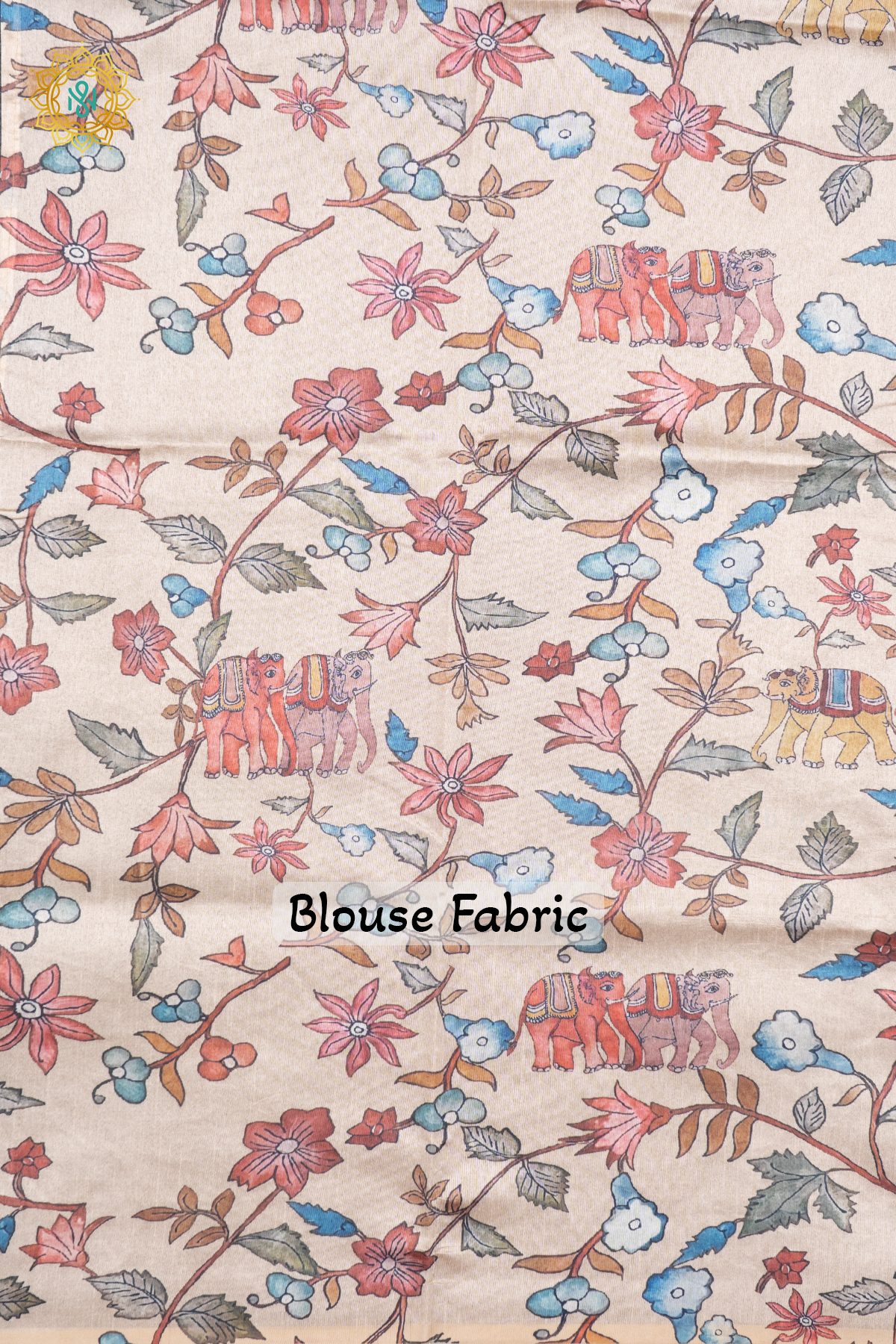 BEIGE WITH OFF WHITE - SEMI TUSSAR SILK