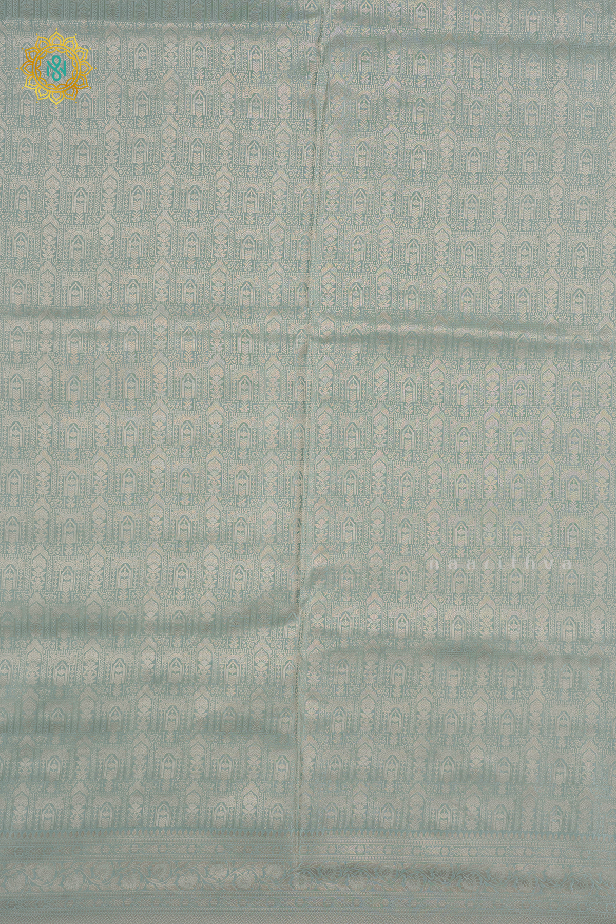 AQUA GREEN - SEMI KATAN BANARASI